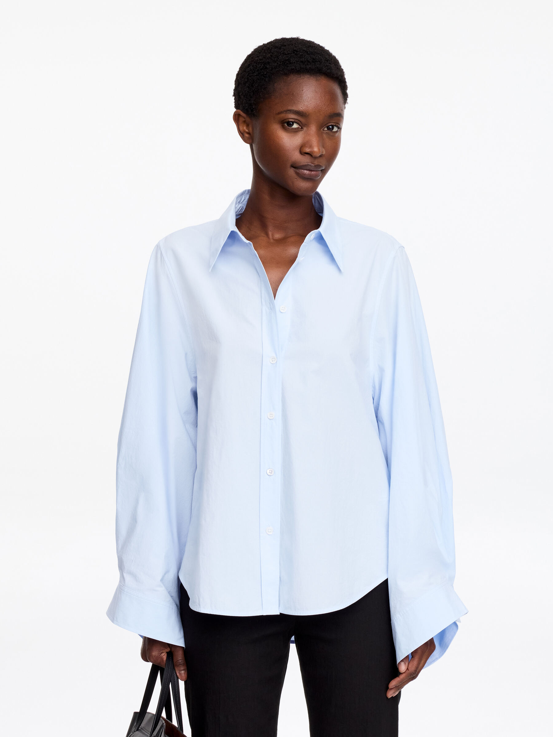 Skjorta med vida ärmar - Ljusblå - Regular fit - Women - StillMedia/Lookbook - 4