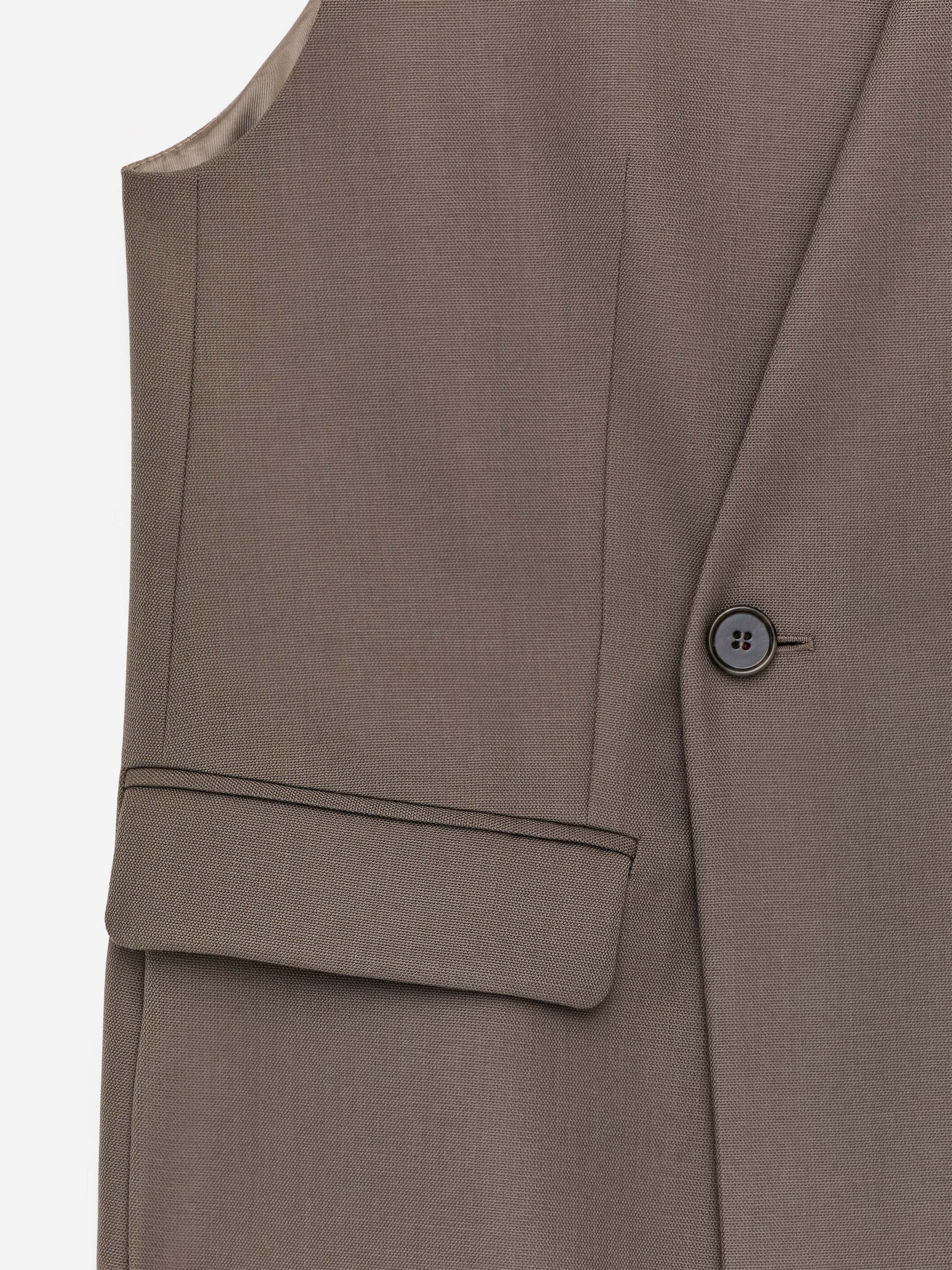 Gilet tailleur en laine mélangée - Taupe foncé - Loose fit - Femme - StillMedia/DescriptiveDetail - 2