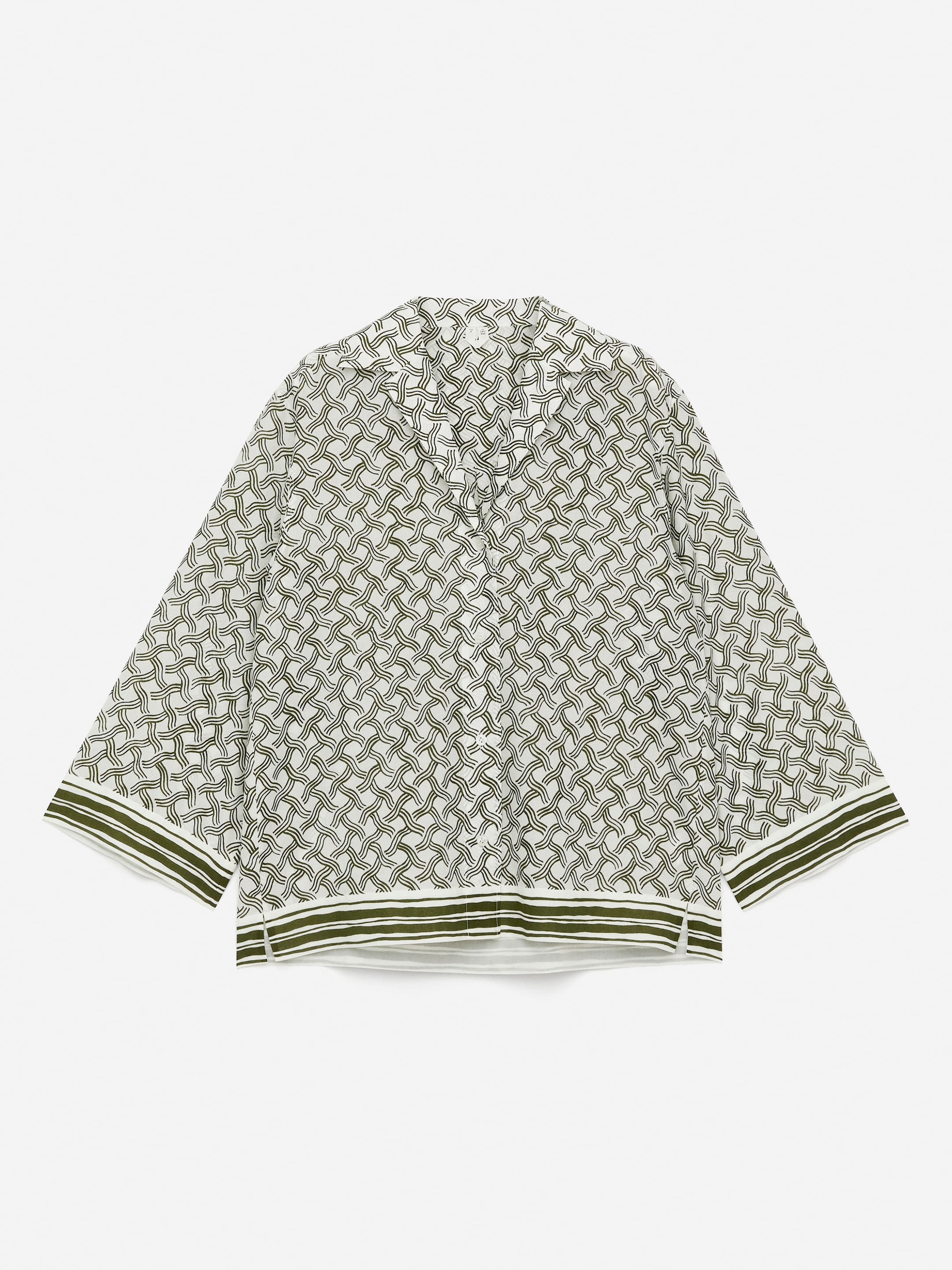 Se større billede: Skjorte med print - Råhvid/mørkegrøn - DAME | H&M DK 5
