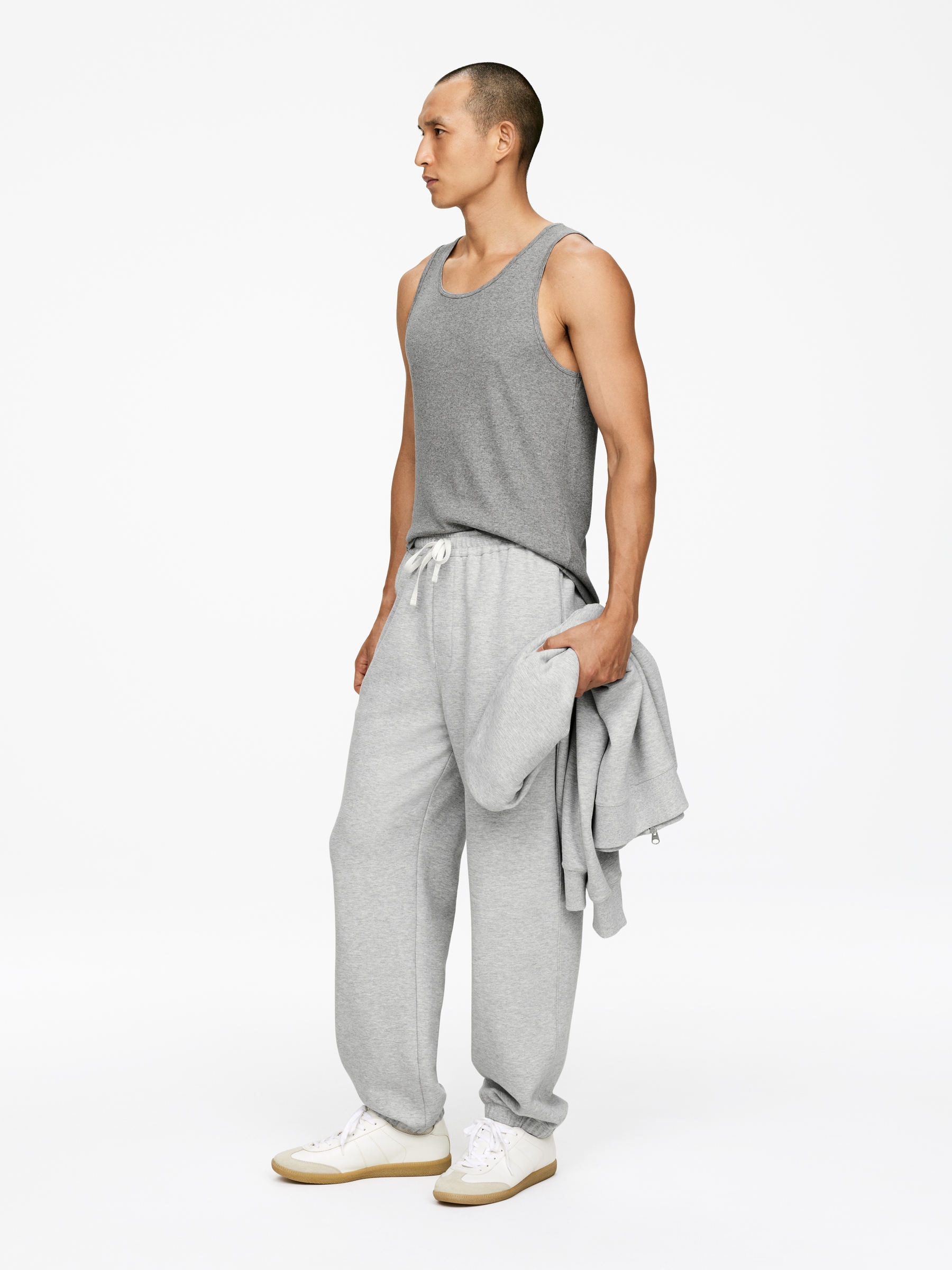 Ribbed Tank Top - Grey - Regular fit - Men - StillMedia/Lookbook - 6