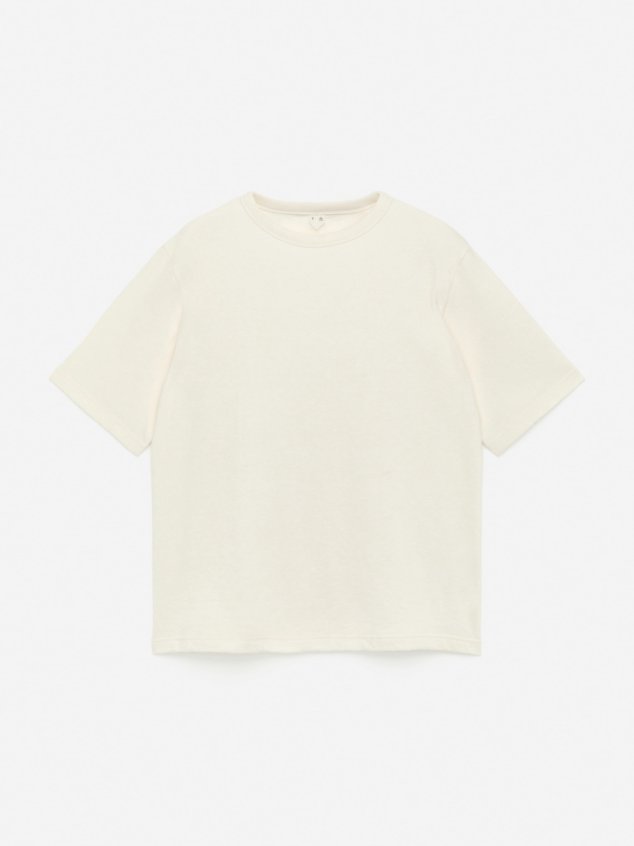 T-shirt décontracté en tissu bouclé-#EEEDE4-15279