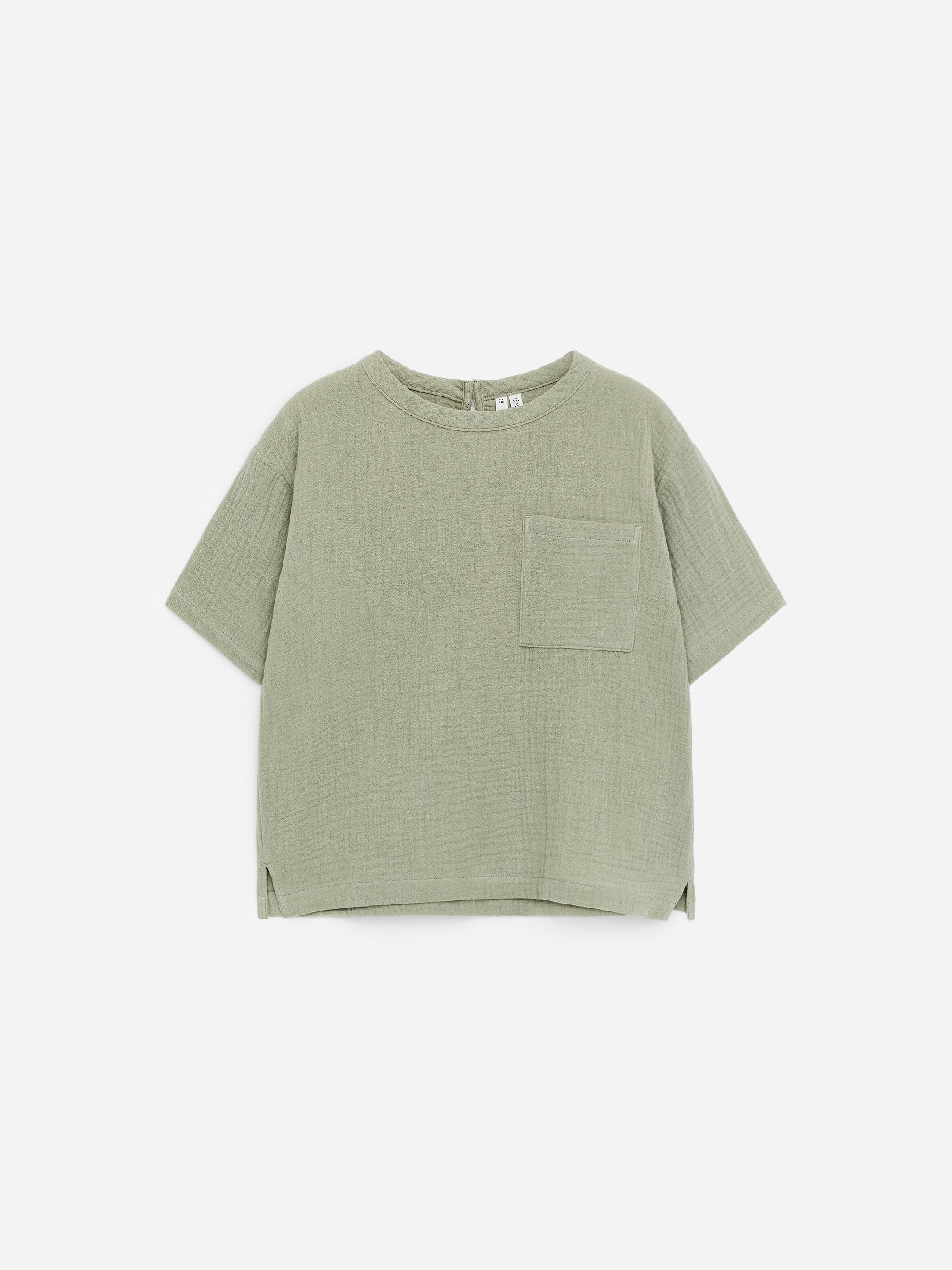 T-Shirt aus Baumwollmusselin-#a6ad8b-19115