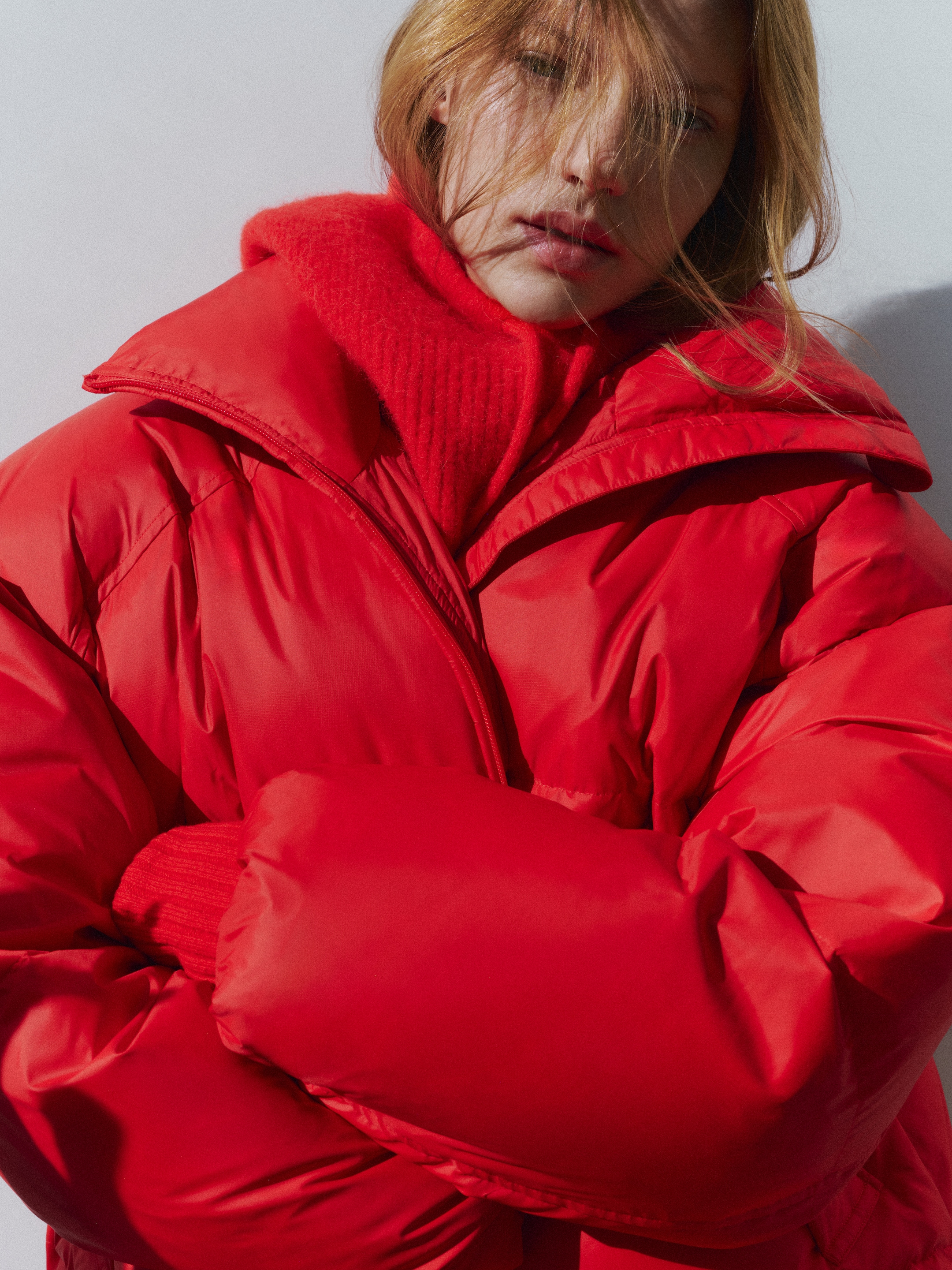 Alpaca-Wool Blend Hood - Red - women - StillMedia/Environmental - 1