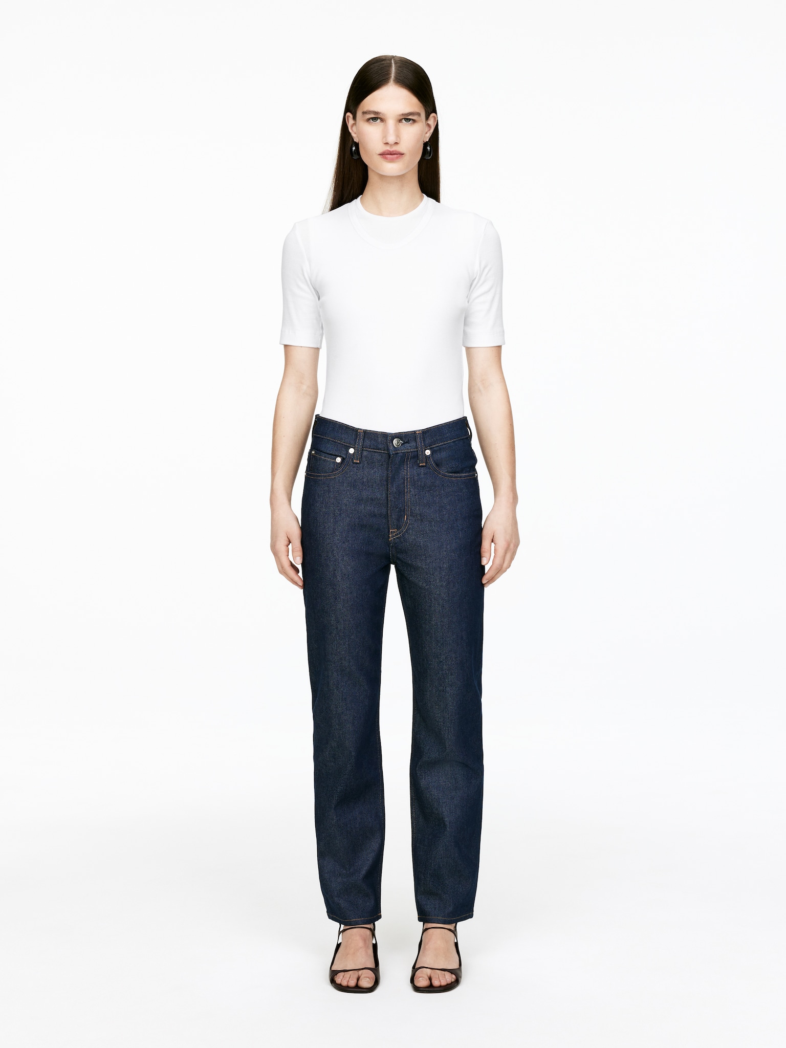 JADE CROPPED Slim Jeans - Dark Blue/Black/Mid Blue/White/Blue/Dark Blue - 1