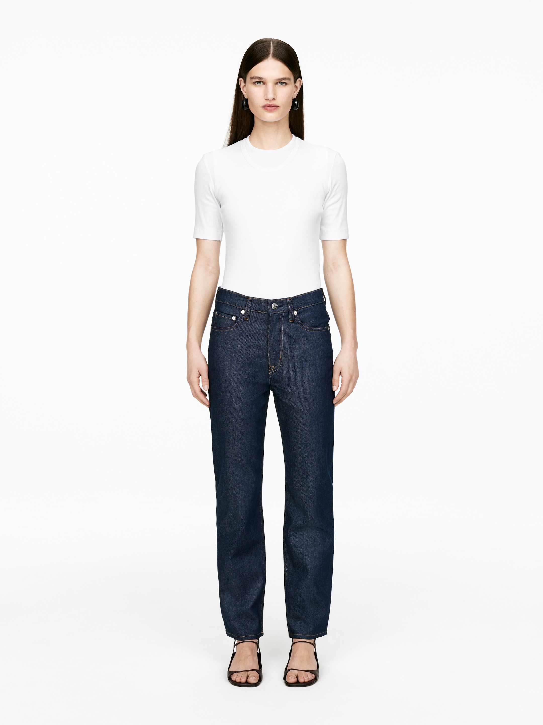 Größeres Bild anzeigen: JADE Cropped Slim Jeans - Dunkelblau - Ladies | H&M AT 1