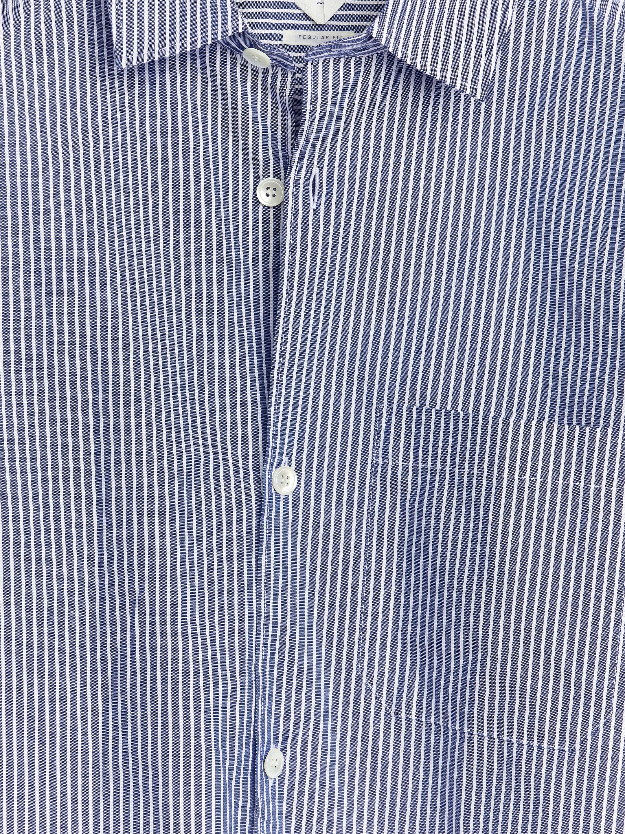 Overshirt i bomullstwill - Blå/vit - Relaxed fit - Men - StillMedia/DescriptiveDetail - 1