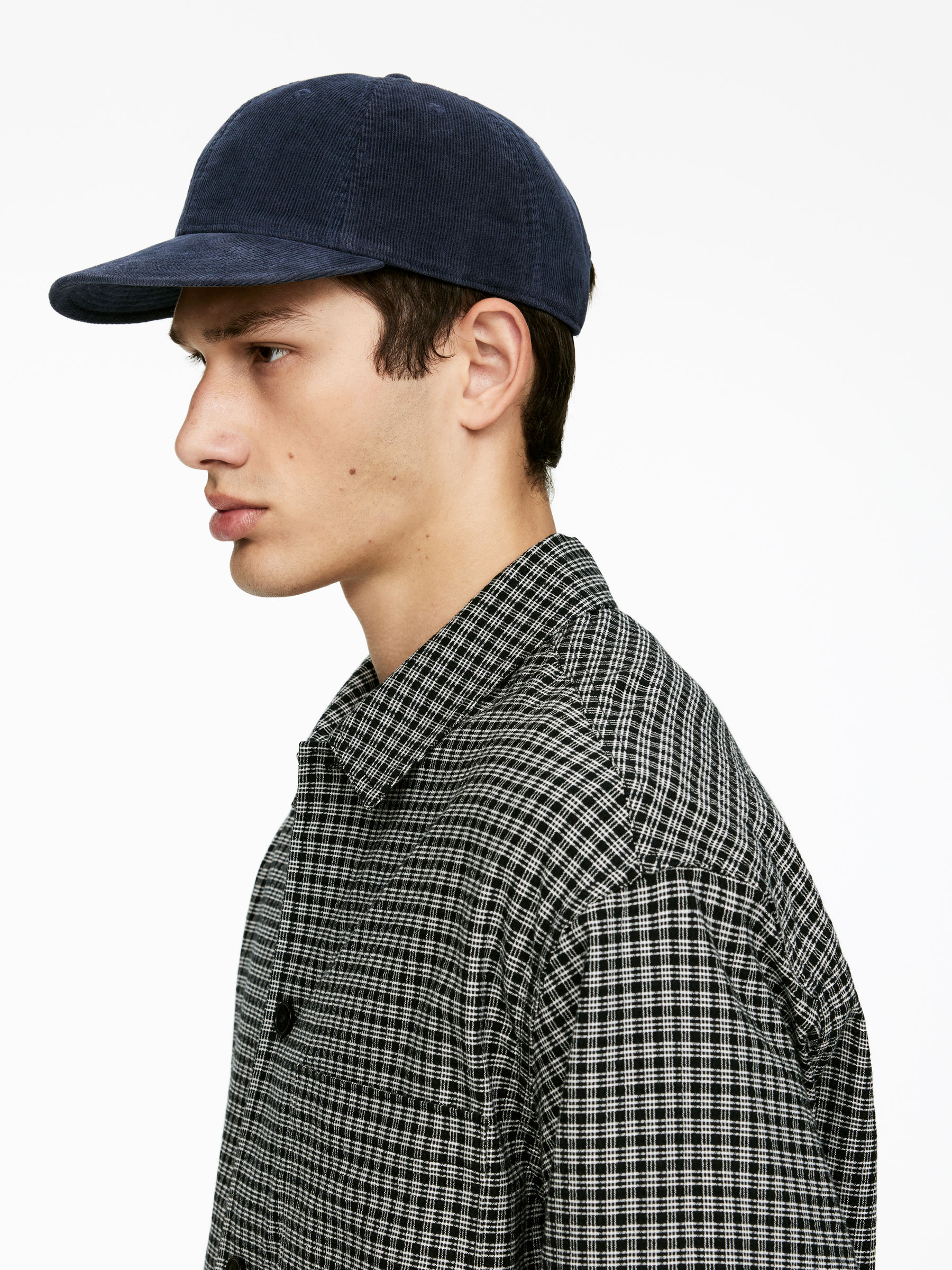 Corduroy Cap-#2F323B-15943