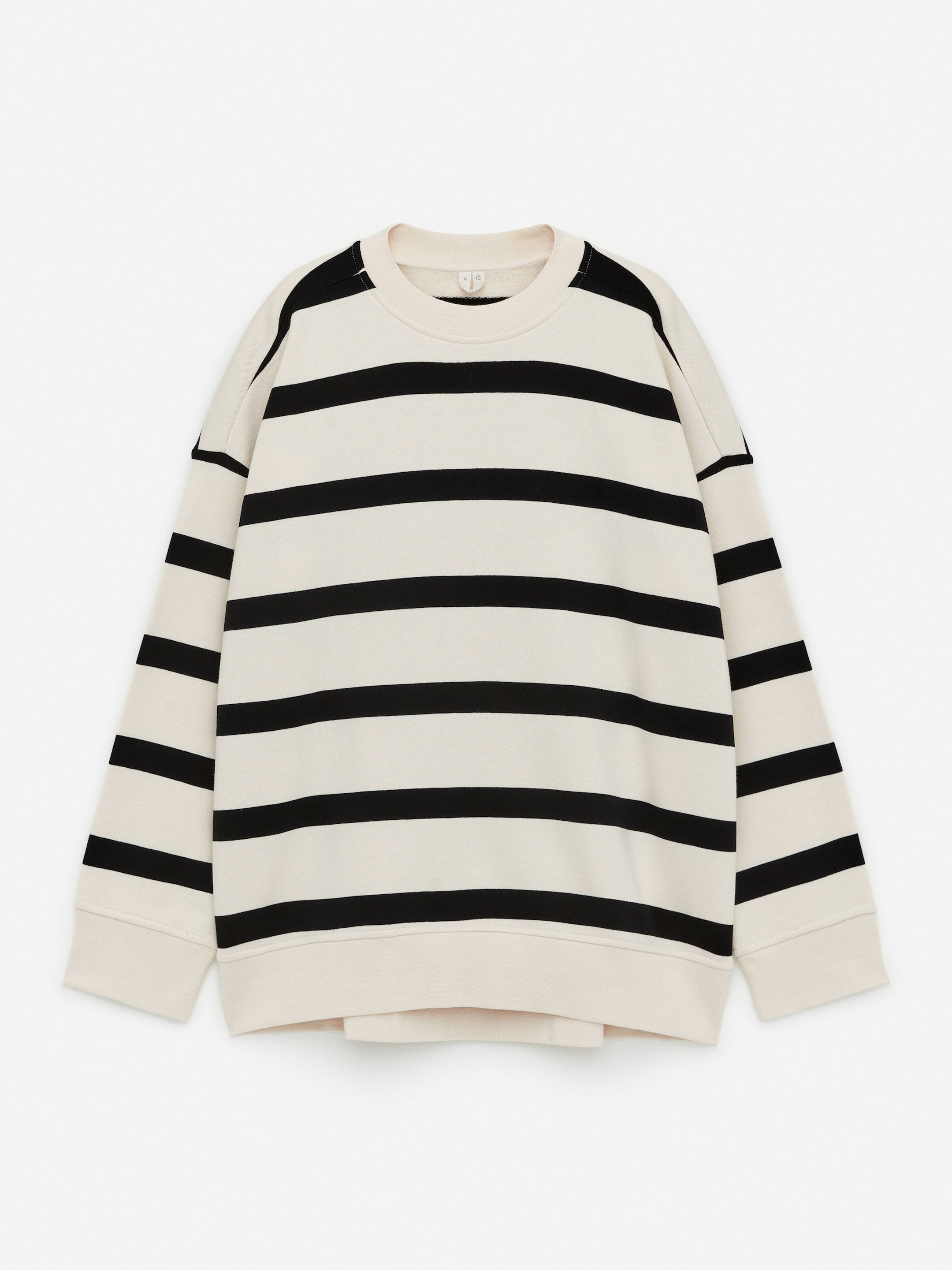 Grotere afbeelding bekijken: Relaxed Terry Sweatshirt - White/Black - DAMES | H&M BE 1