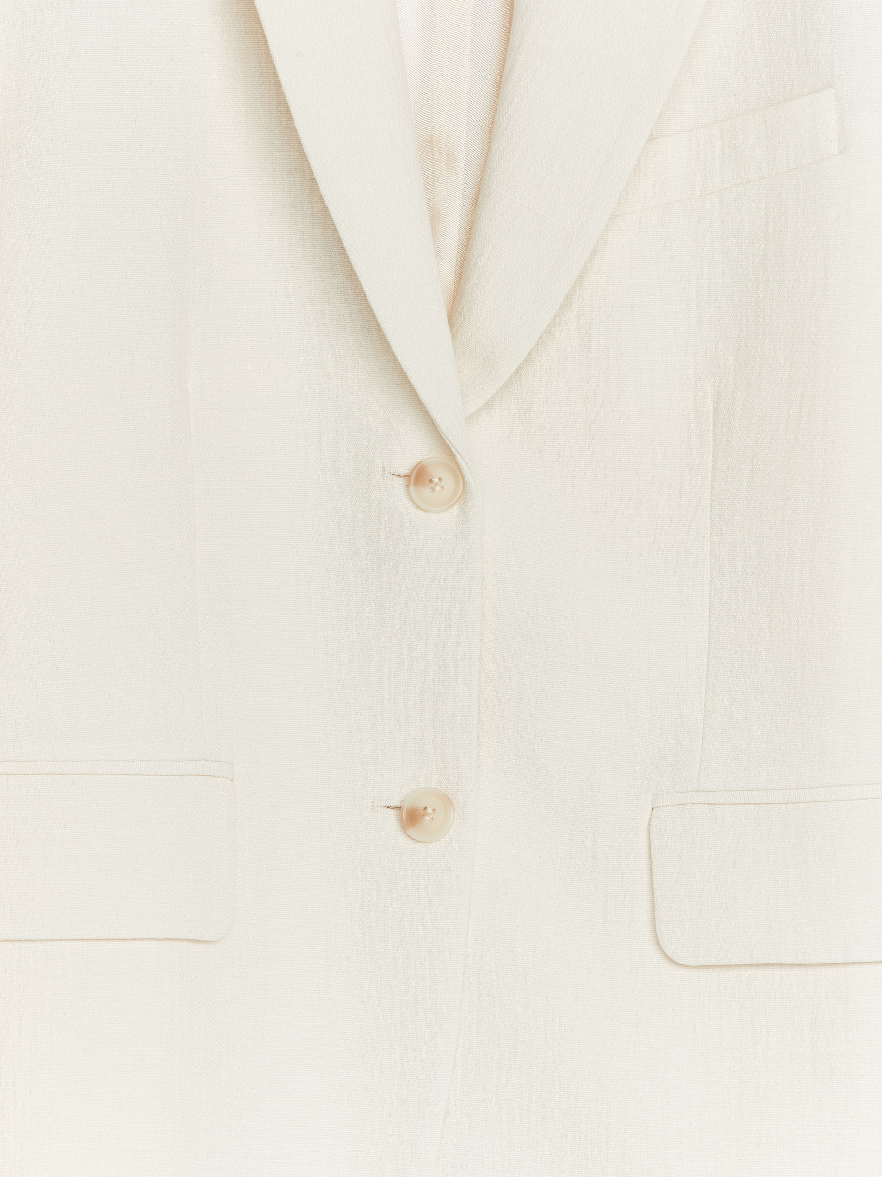 Oversized Cotton-Linen Blazer - Off White - Oversized - Women - StillMedia/DescriptiveDetail - 2
