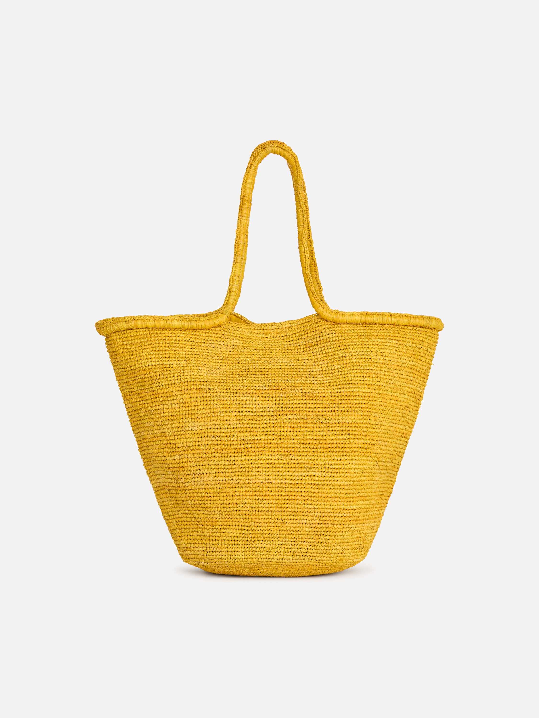 Raffia shoppingveske-Yellow