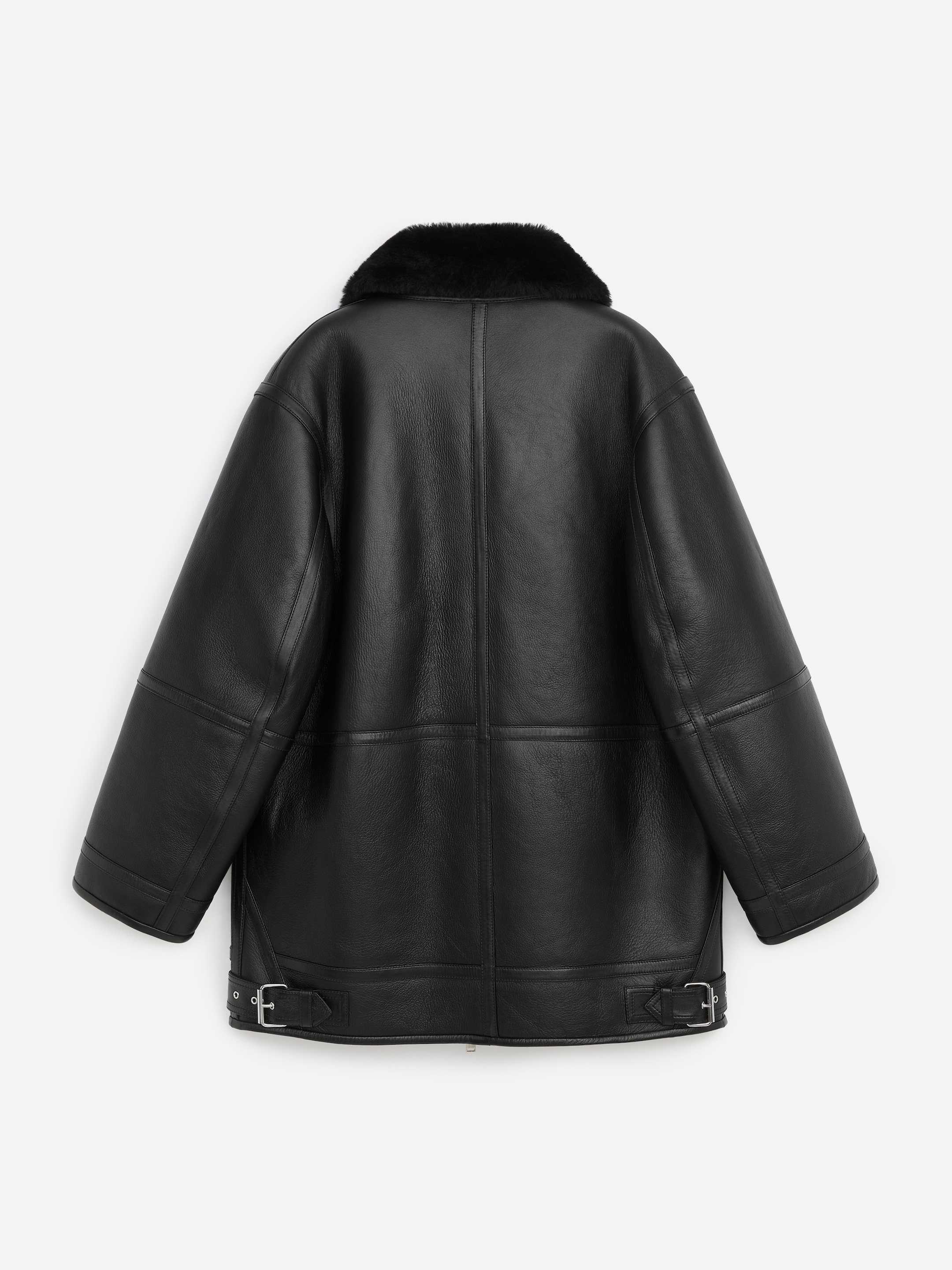 Oversized Leather Jacket - Black - Oversized - women - StillMedia/DescriptiveStillLife - 1