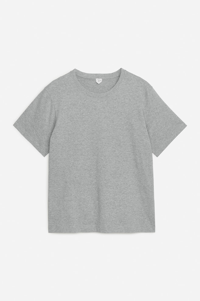 Camiseta relaxed fit de 220 GSM - Gris claro jaspeado/Azul oscuro/Blanco roto/Blanco/Rosa/Amarillo/Topo/Negro/Verde oscuro - 1