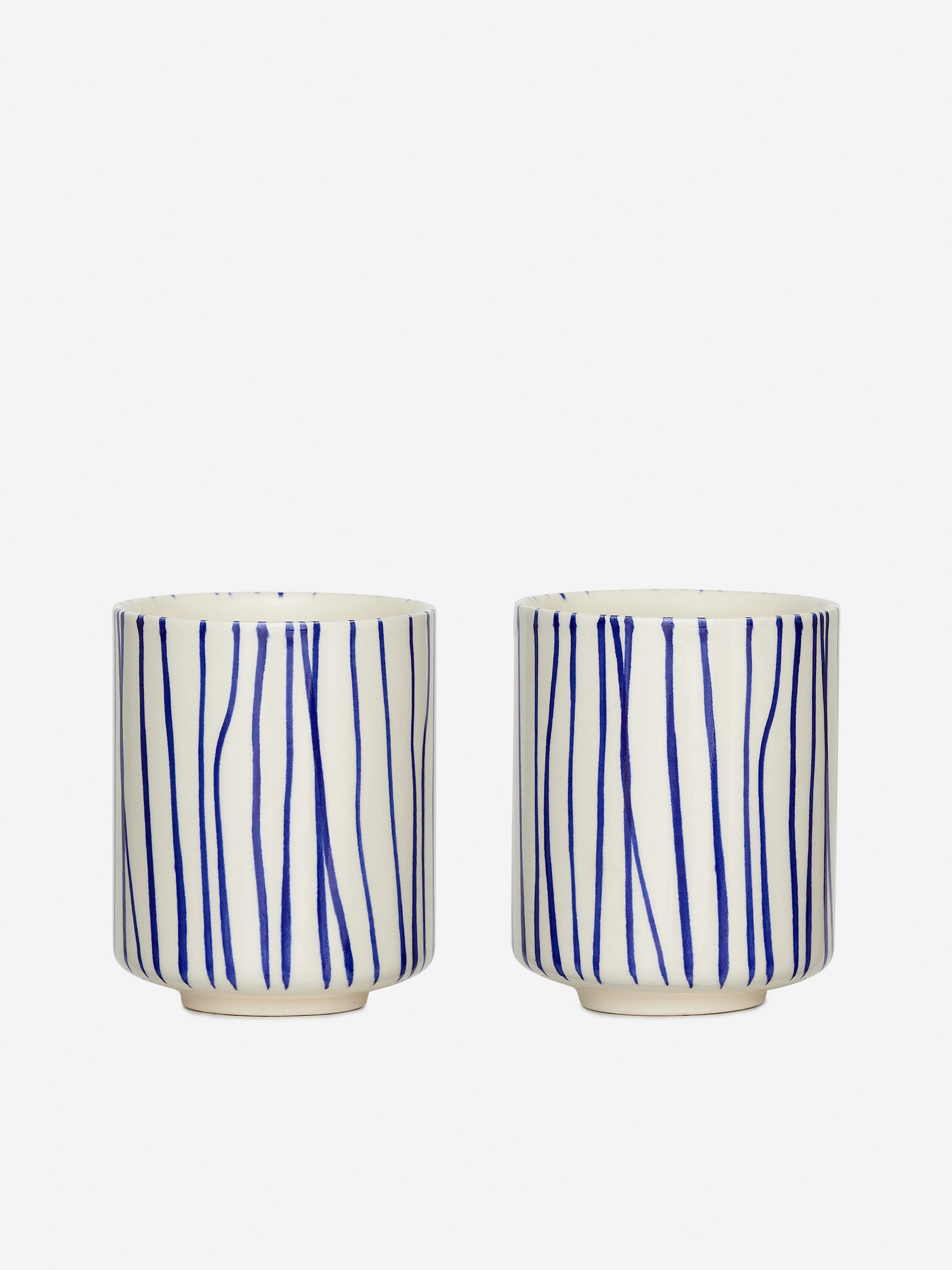 Vis større bilde: Stoneware Cups Set of 2 - Hvit/blå - Home All | H&M NO 1
