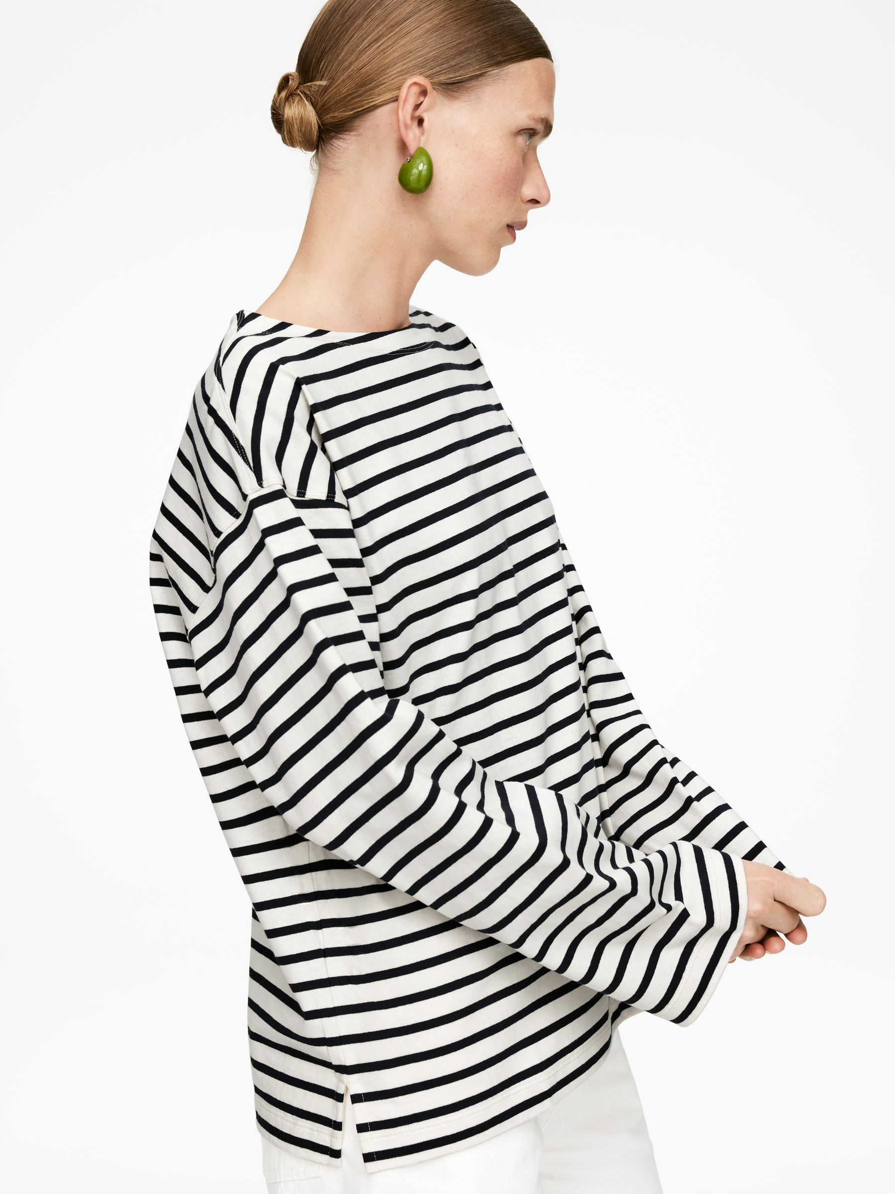 Langarmshirt - Dunkelblau/Cremeweiß - Regular Fit - Damen - StillMedia/Lookbook - 7