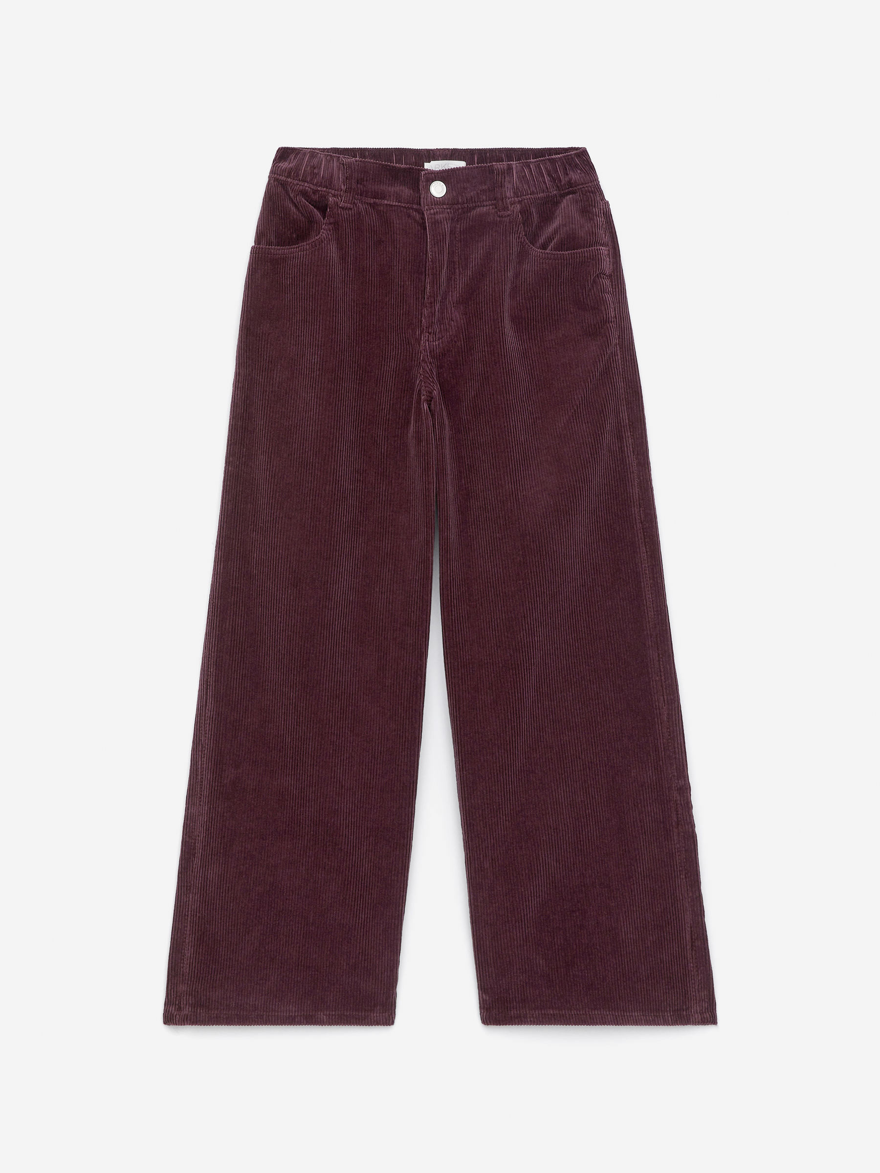 Wide Corduroy Trousers-#483A42-16607