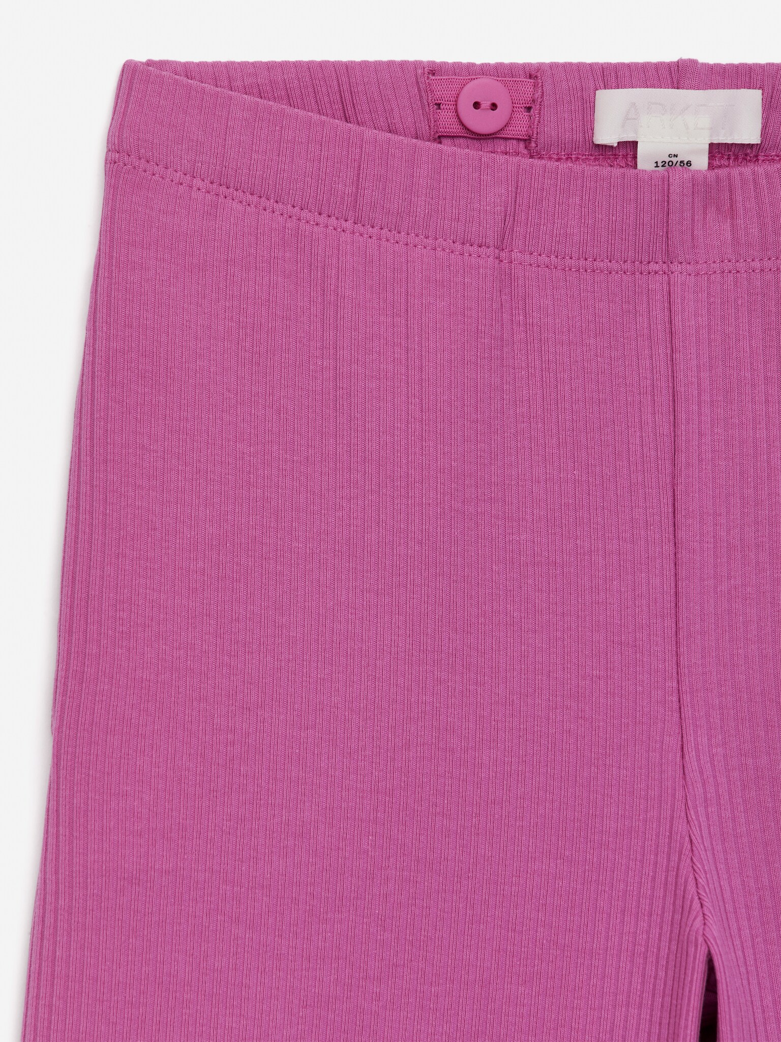 Rib Cotton Trousers - Pink/Blue/Burgundy - 2
