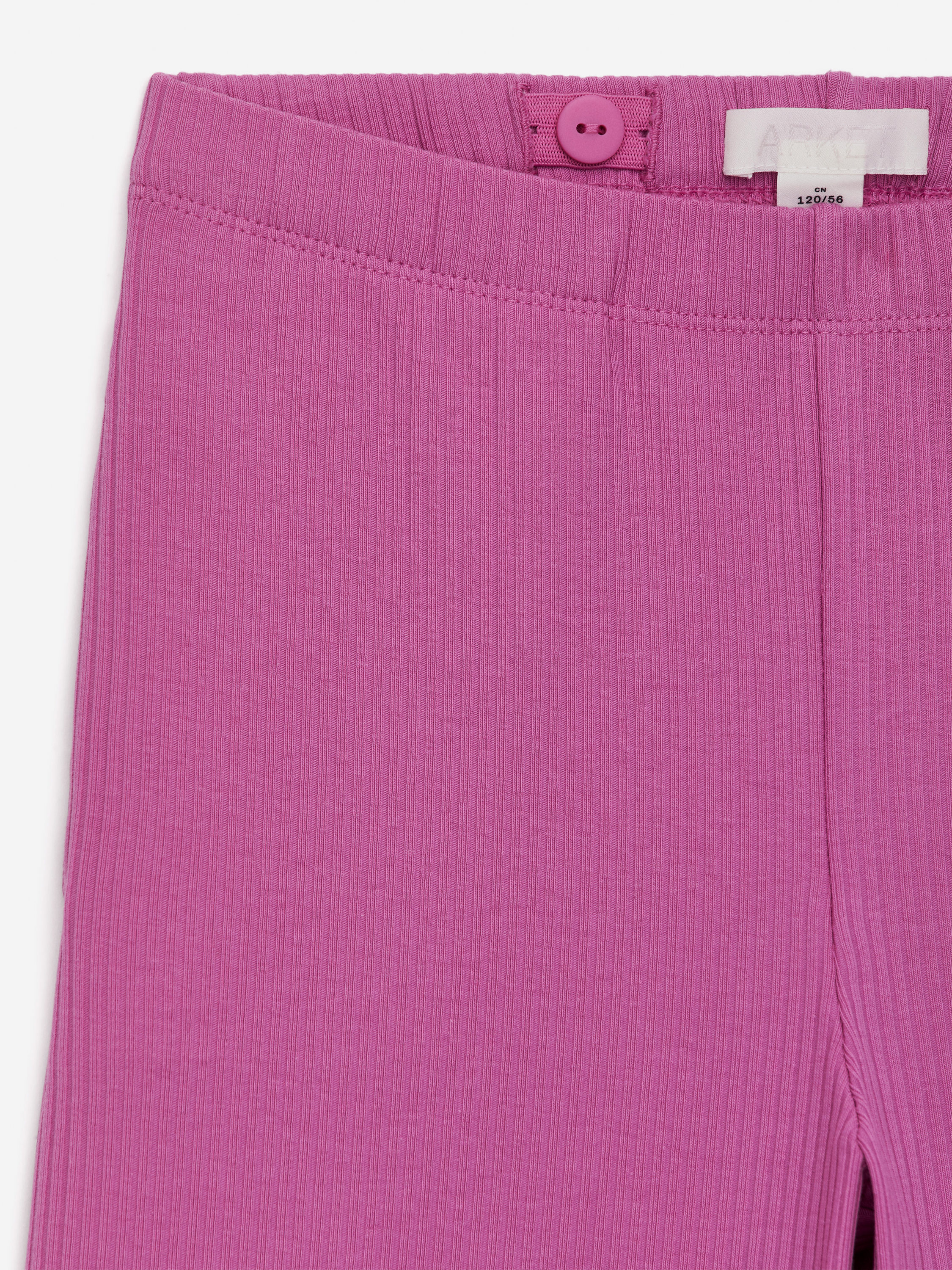 Rib Cotton Trousers - Pink - Regular fit - Children - StillMedia/DescriptiveDetail - 3