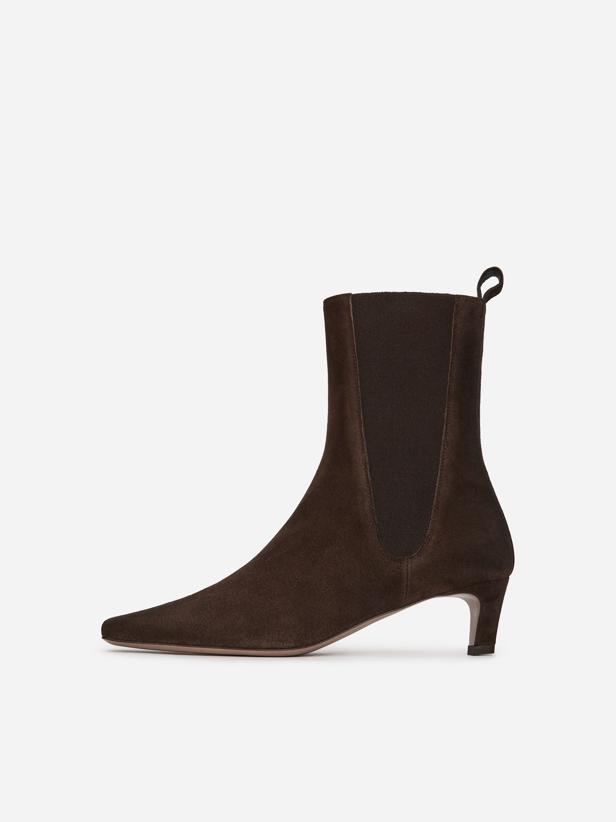 Visualizza immagine più grande: Stivaletti in pelle scamosciata - Marrone scuro - DONNA | H&M IT 3