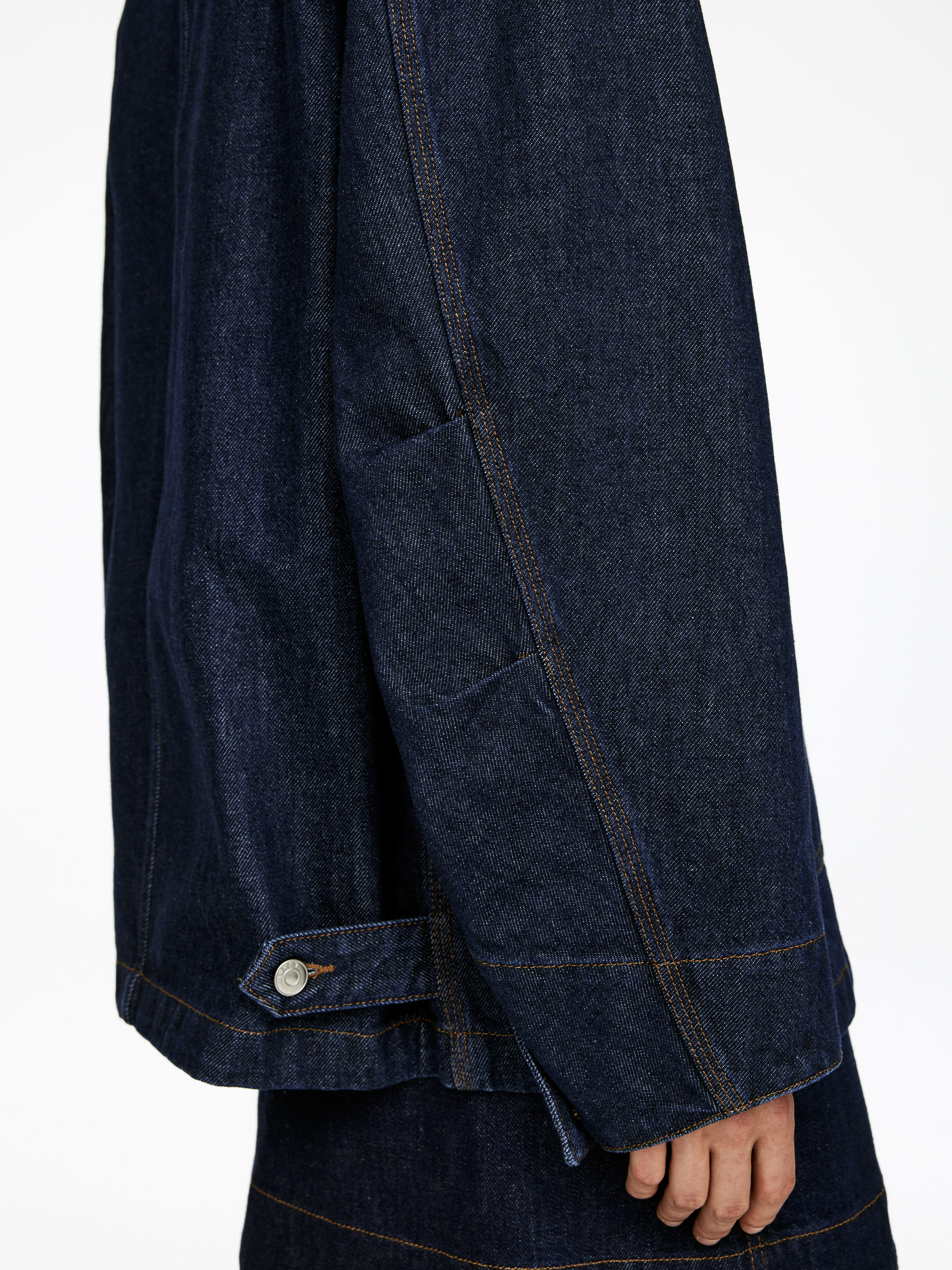 Oversized Denim Jacket - Dark Blue - Oversized - Women - StillMedia/Lookbook - 4