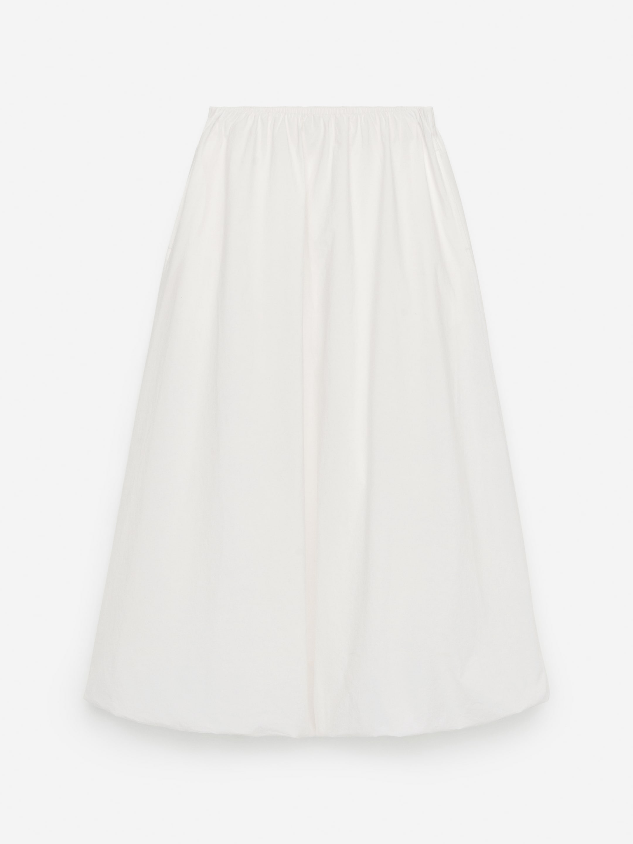 Ballon-Hem Skirt-#FFFFFF-14617