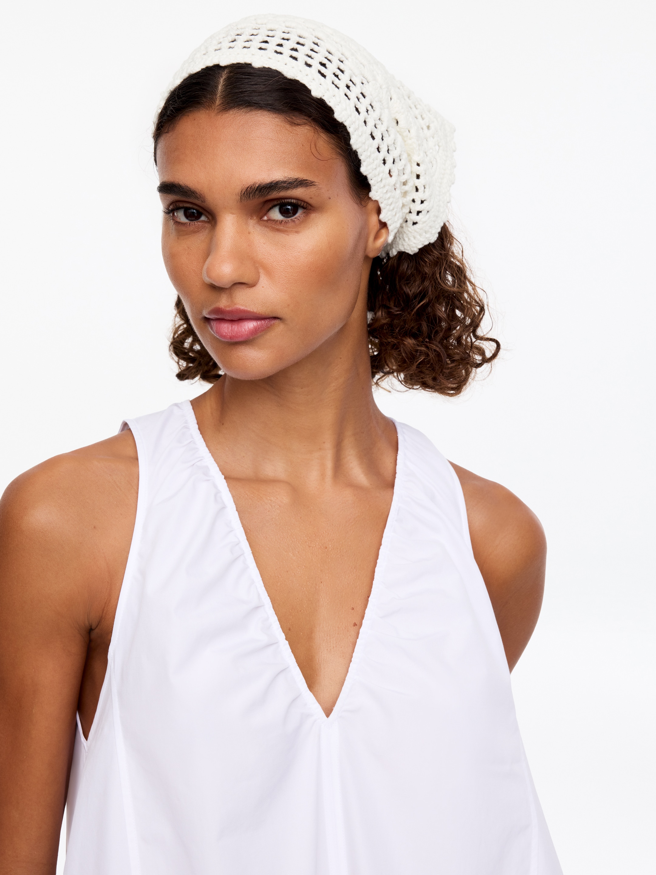 Gehäkeltes Kopftuch - Cremeweiß - Women - StillMedia/Lookbook - 3