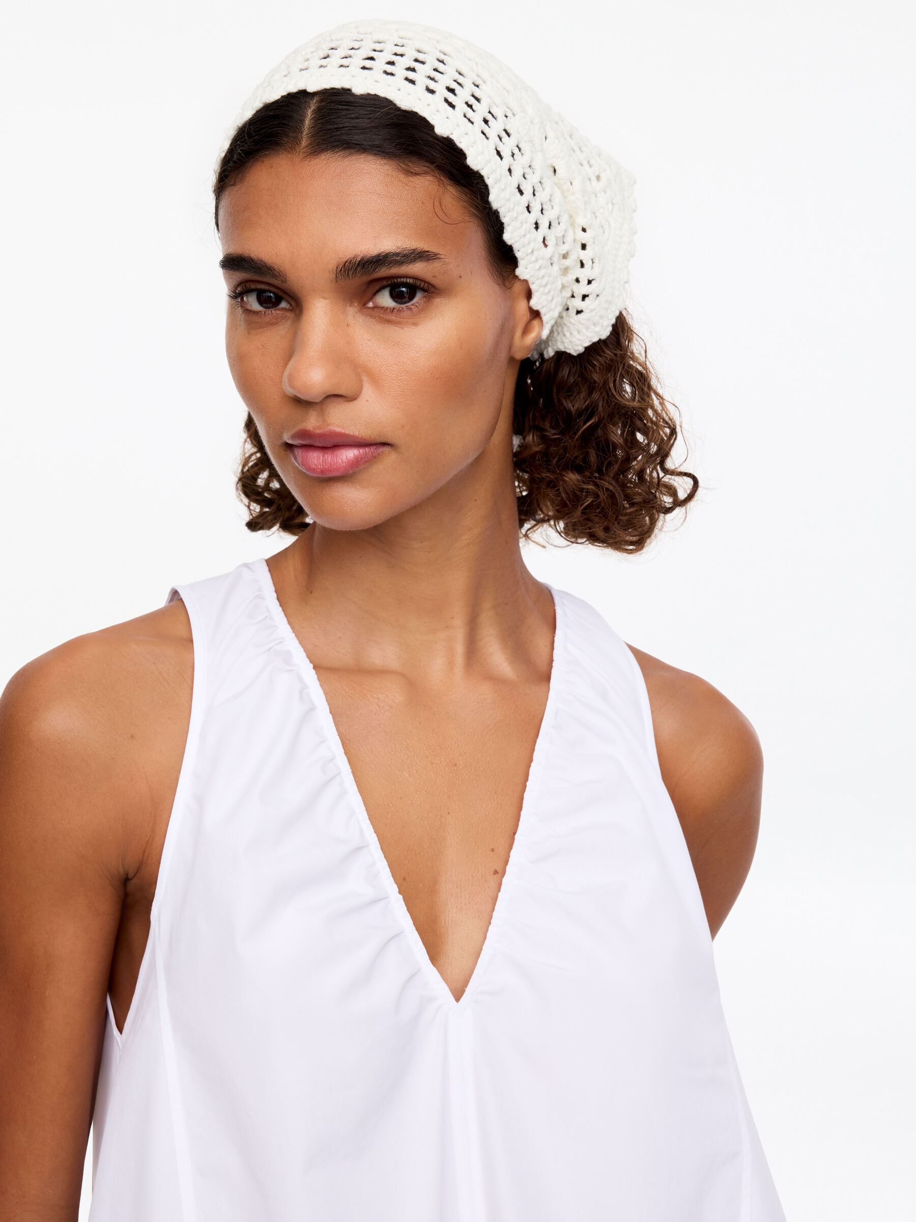 Gehäkeltes Kopftuch - Cremeweiß - Damen - StillMedia/Lookbook - 3