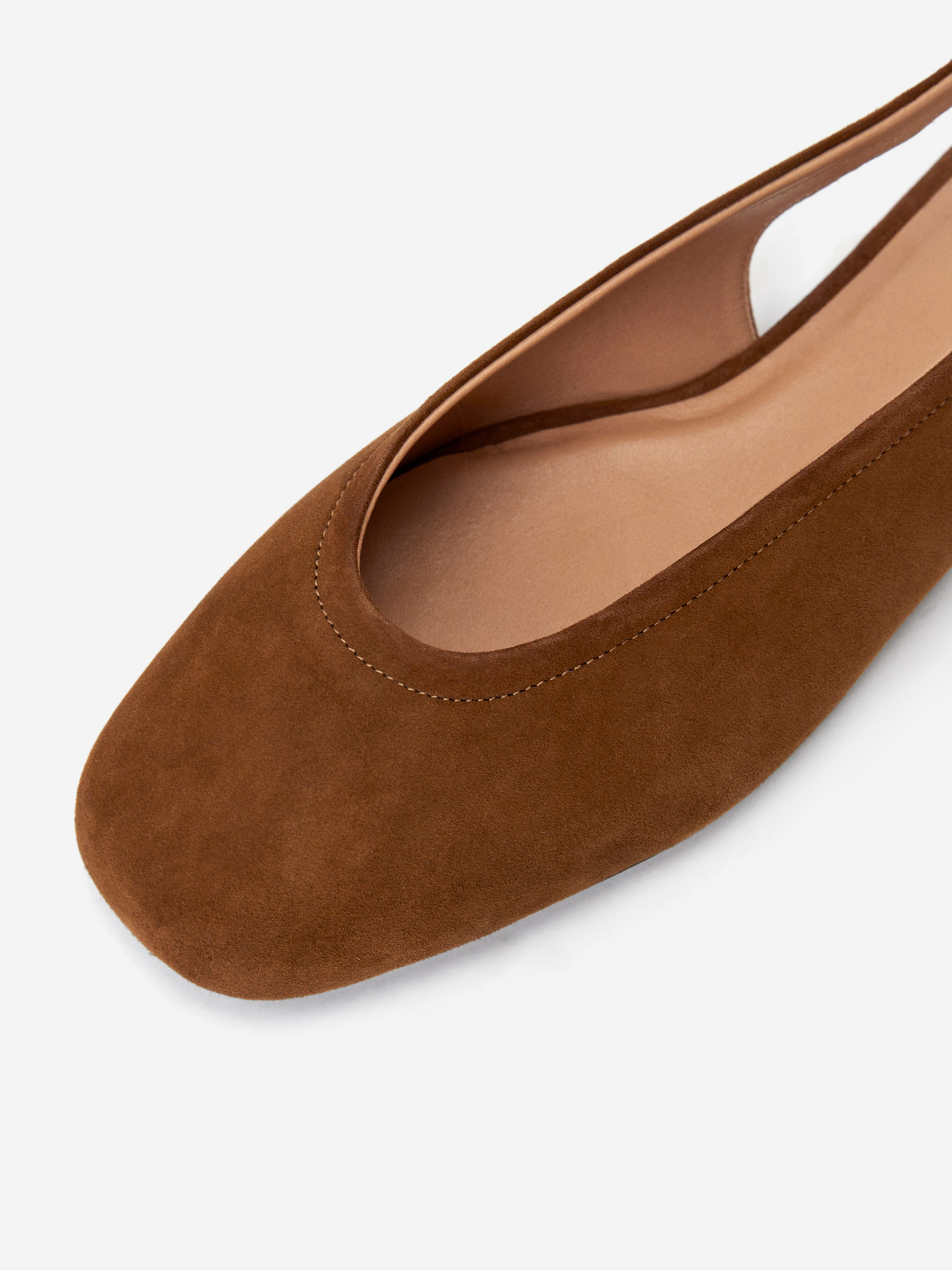 Slingback Suede Flats – Brown – ARKET EU