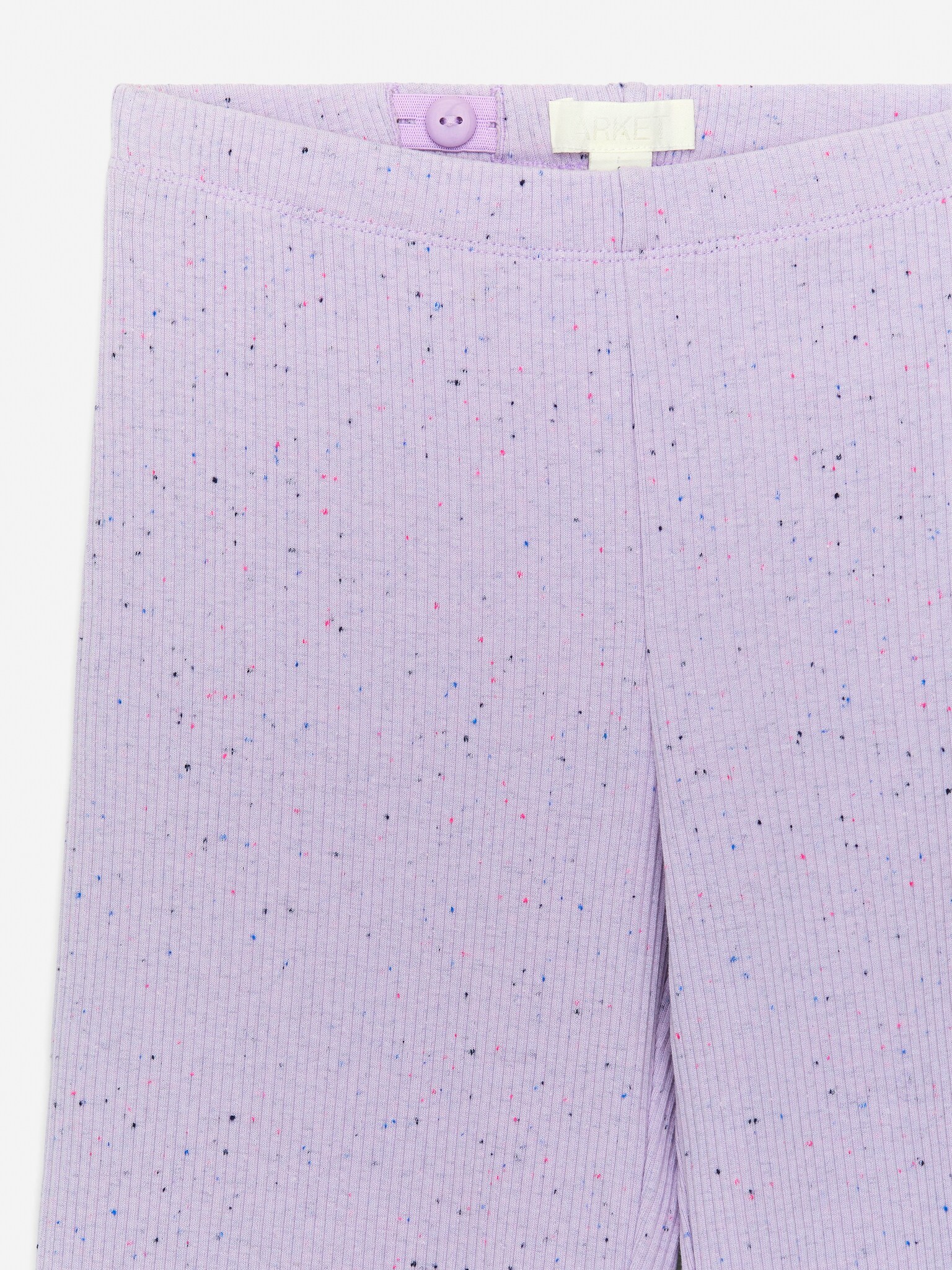 Gerippte Baumwollhose - Flieder/Noppen/Rosa - 3