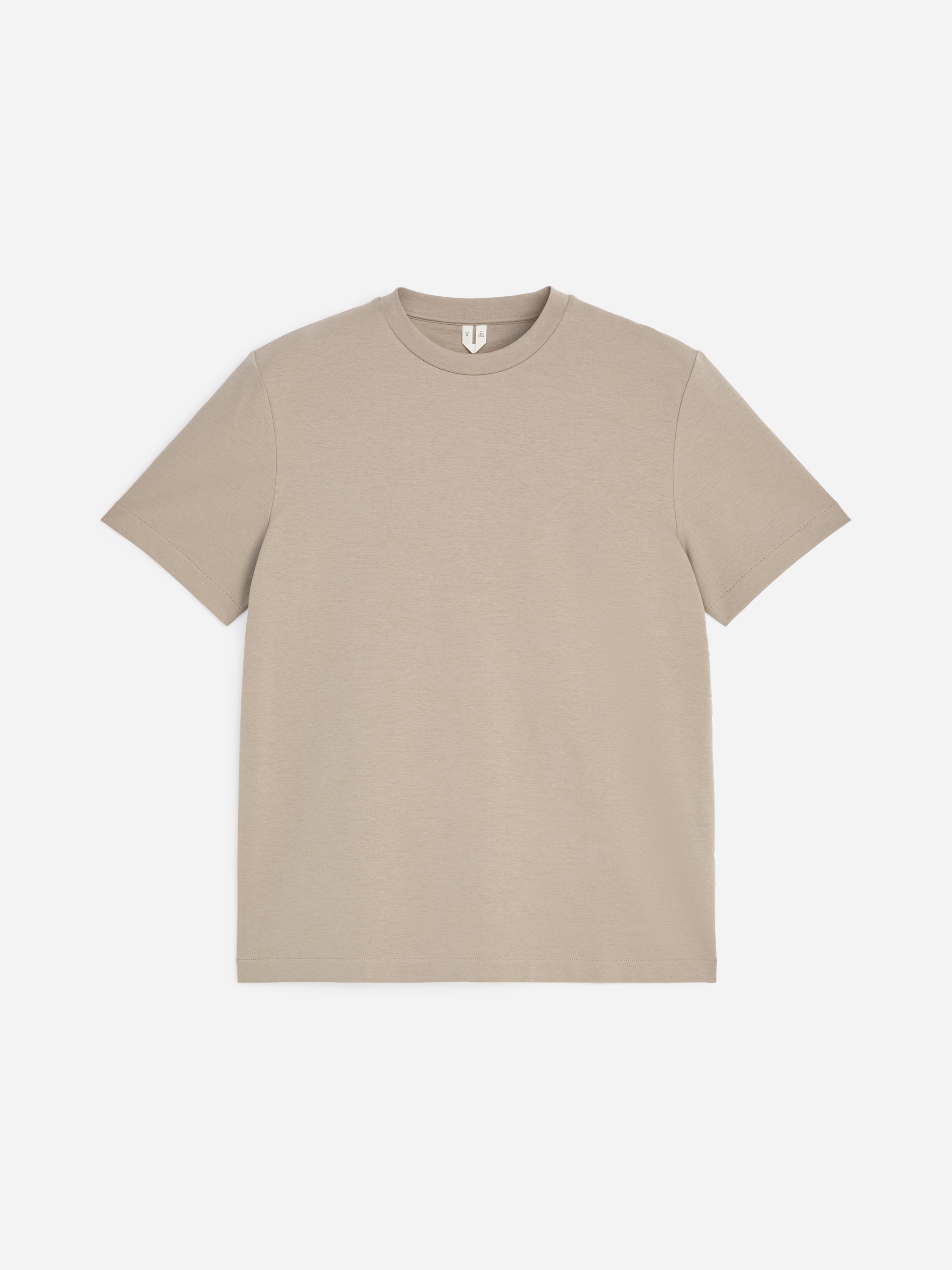 Interlock-T-Shirt mit normaler Passform - Graubraun/Dunkelblau/Schwarz/Weiß
