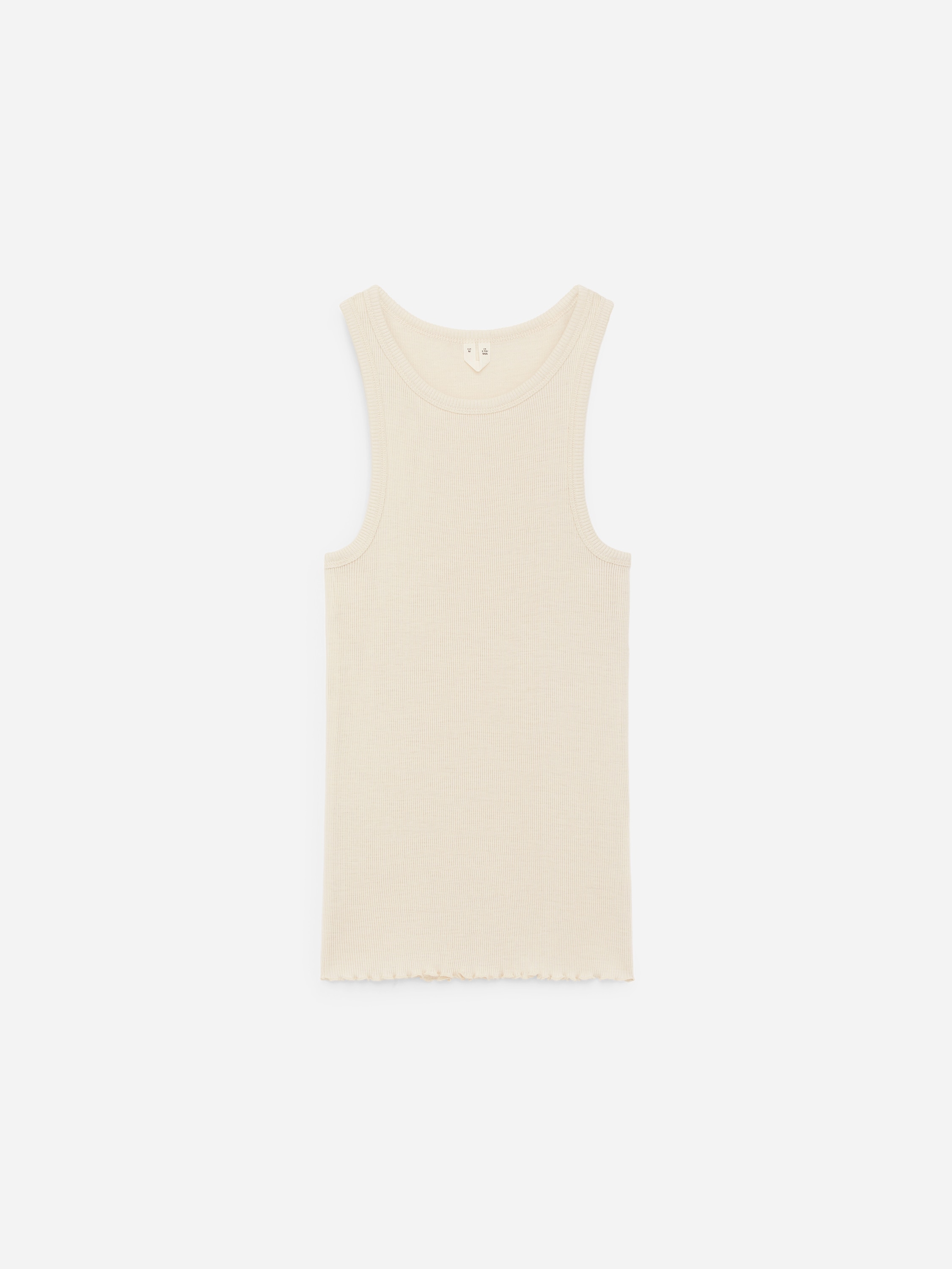 Canotta in lana e seta - Bianco sporco