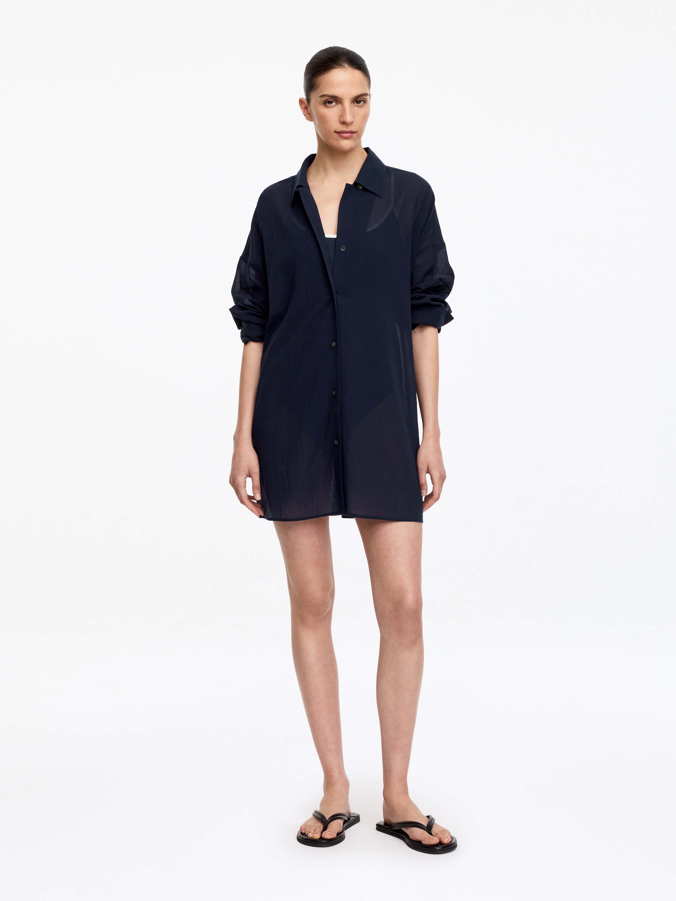 Camisa alargada - Azul marino - Corte estándar - Women - StillMedia/Lookbook - 6