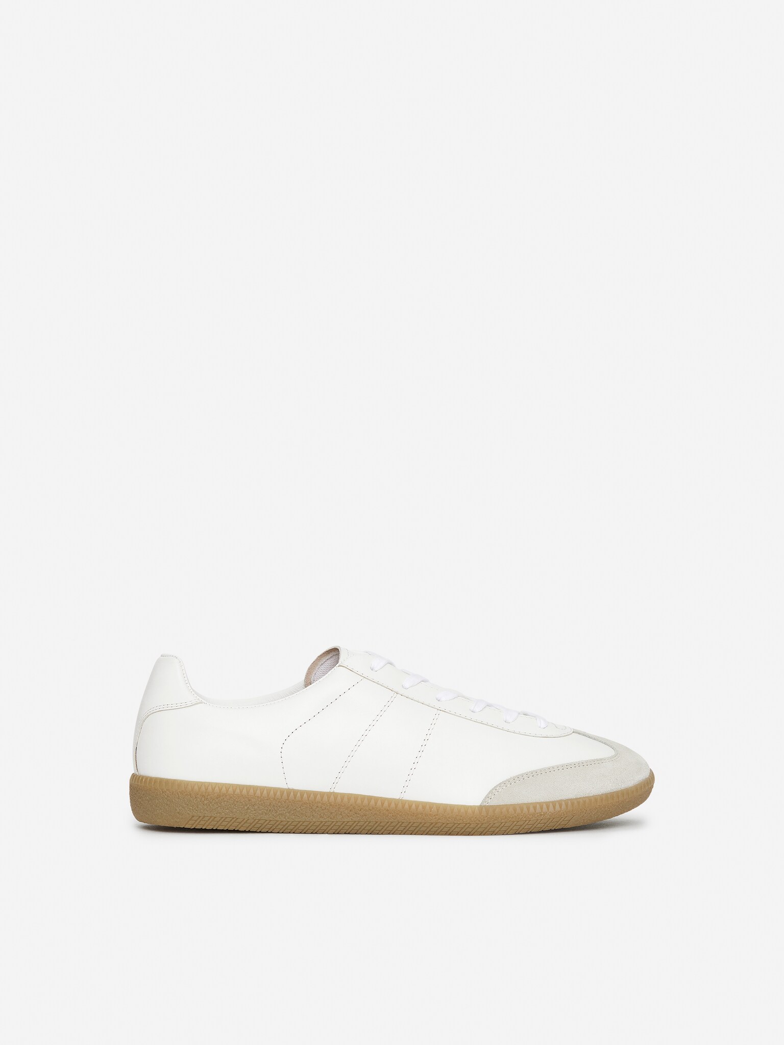 Baskets en cuir - Blanc/Noir - 2