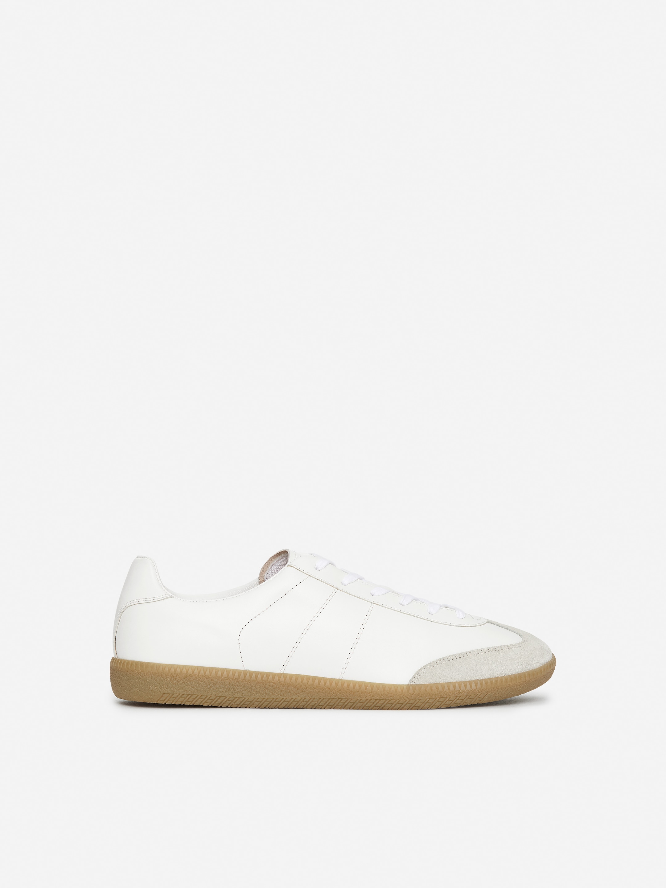Leather Trainers-#FFFFFF-14316