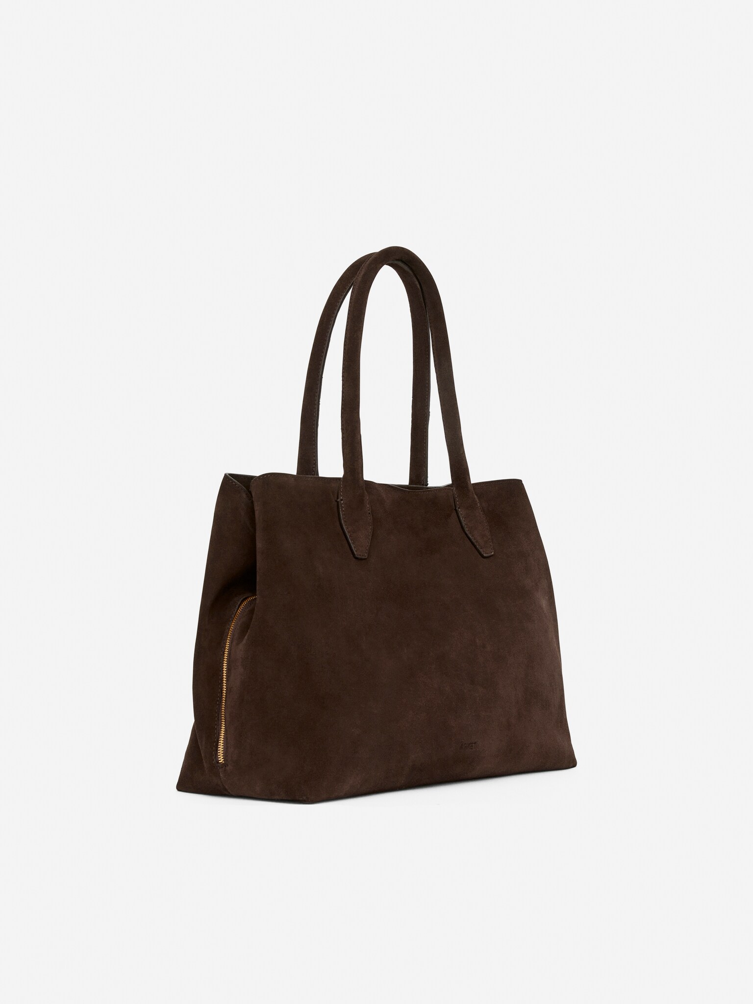 Fourre-tout en daim - Marron - 3