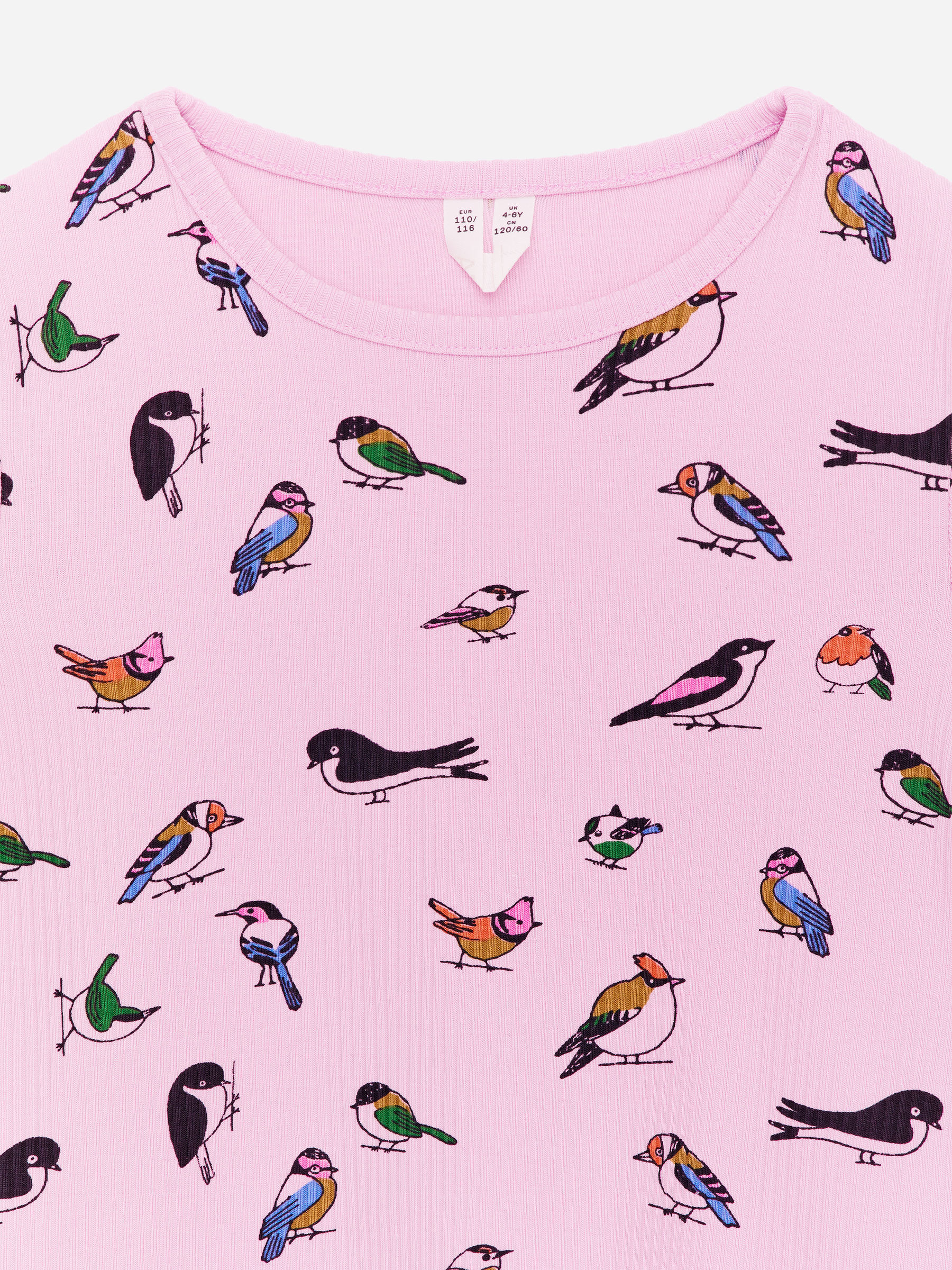 Ribbed Top - Pink/Birds - Regular fit - Children - StillMedia/DescriptiveStillLife - 2
