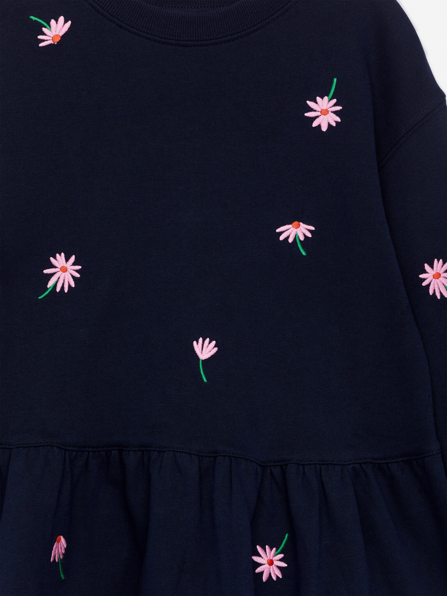Oversized Sweatshirt Dress - Dark Blue - 3
