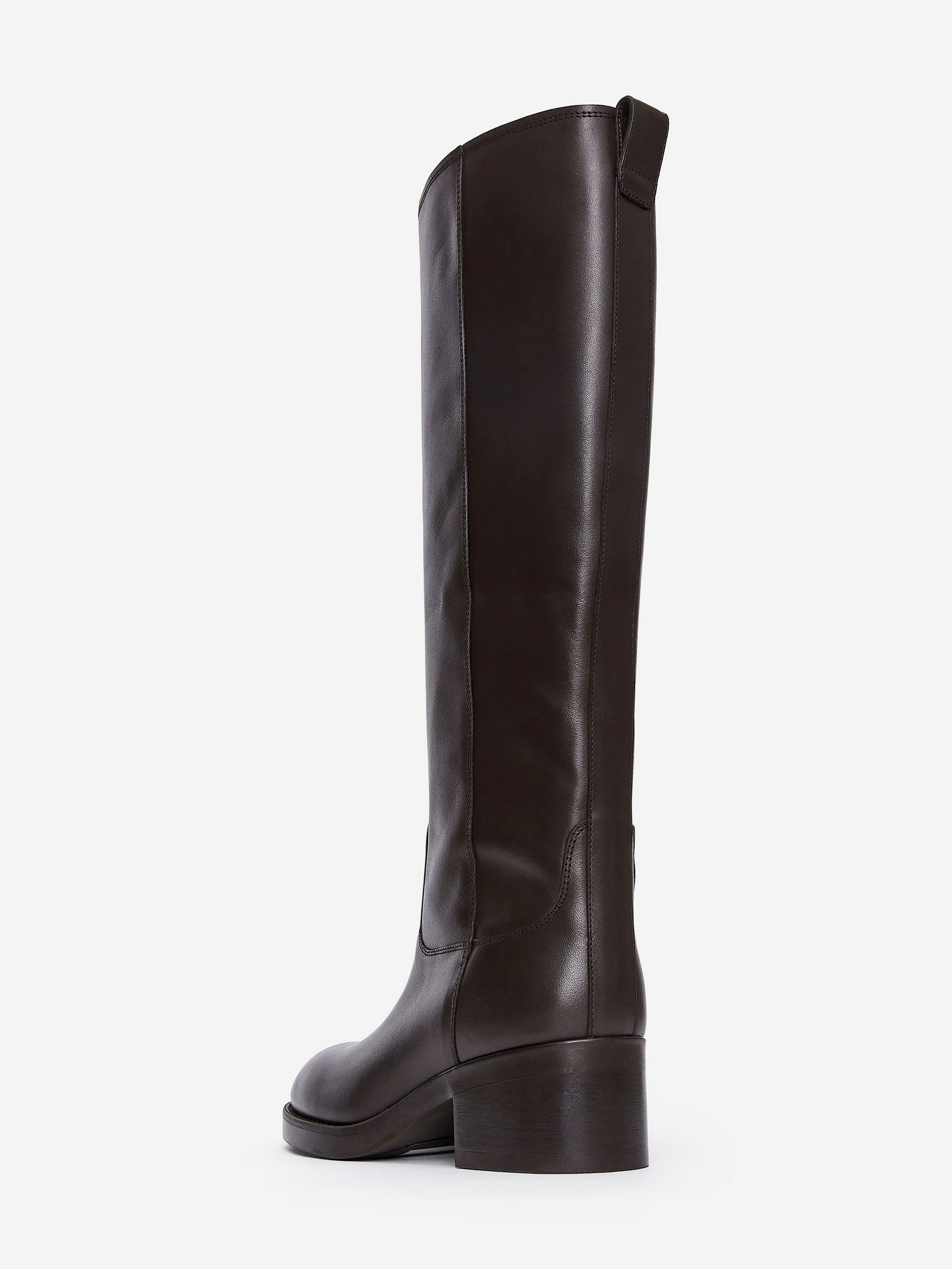 Leather Riding Boots - Dark Brown - Women - StillMedia/DescriptiveStillLife - 9