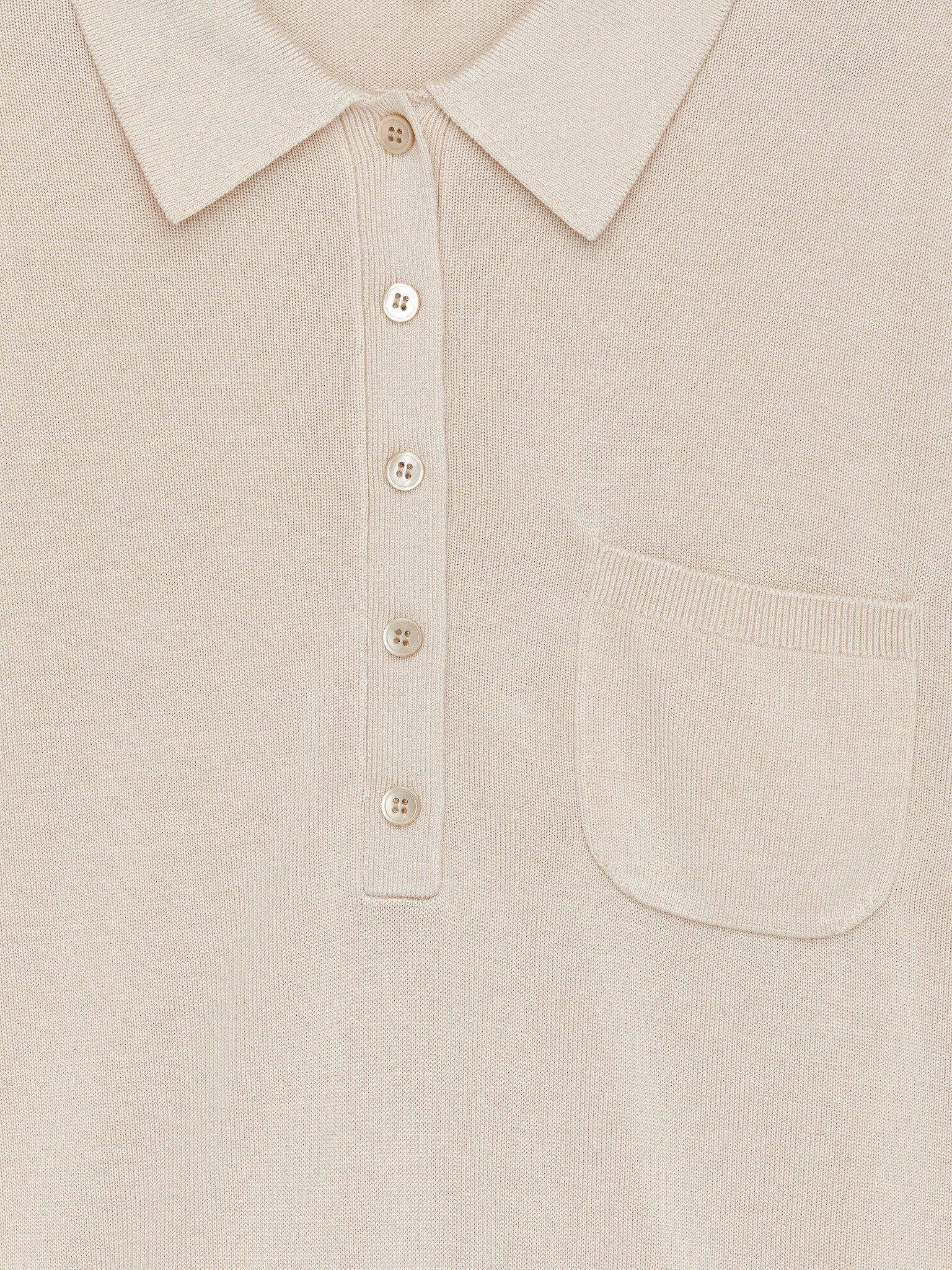 Polo con lavorazione a maglia - Bianco sporco/Azzurro - 2