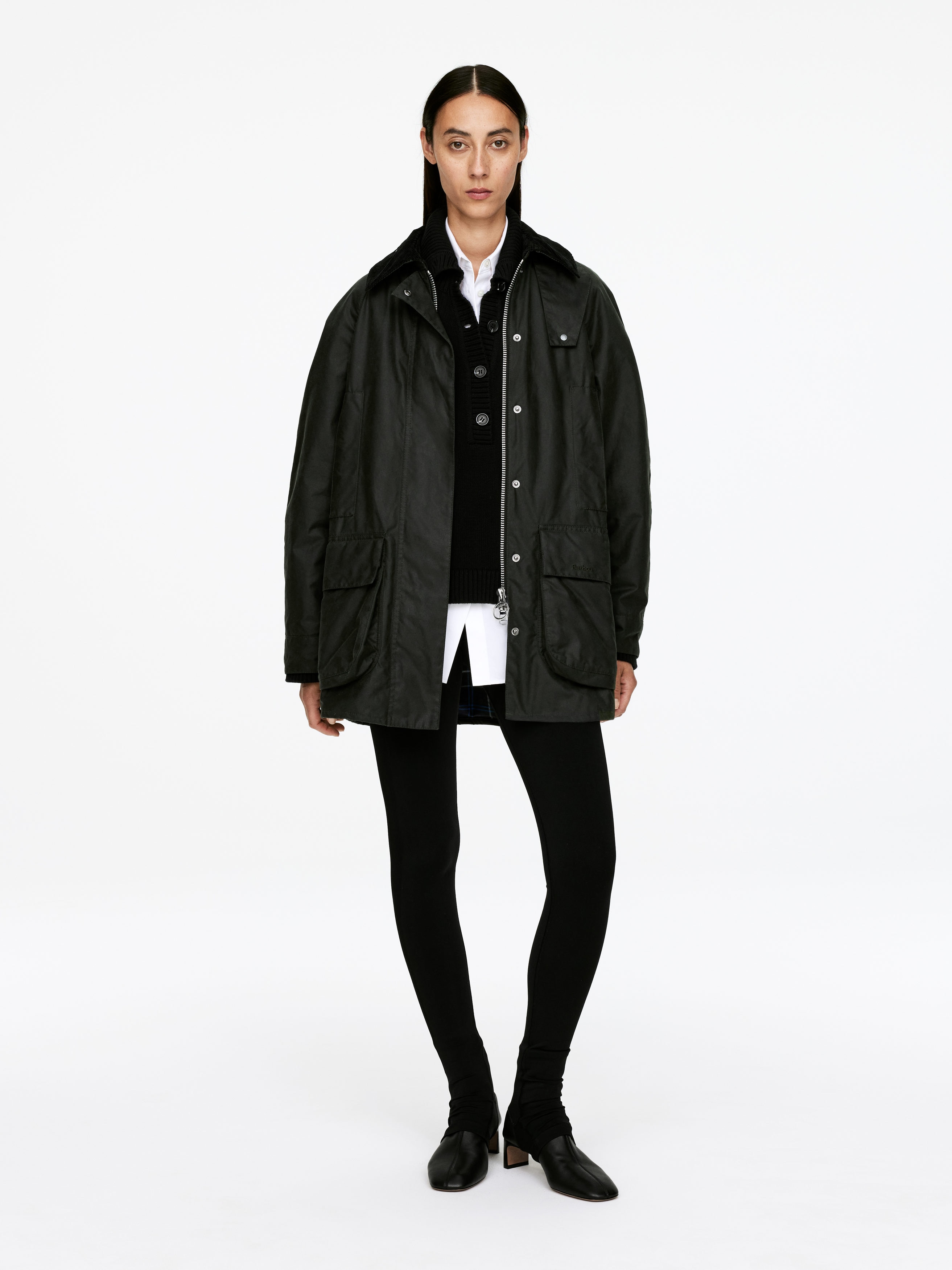 ARKET and Barbour Waxed Cotton Jacket-#4C5353-17246