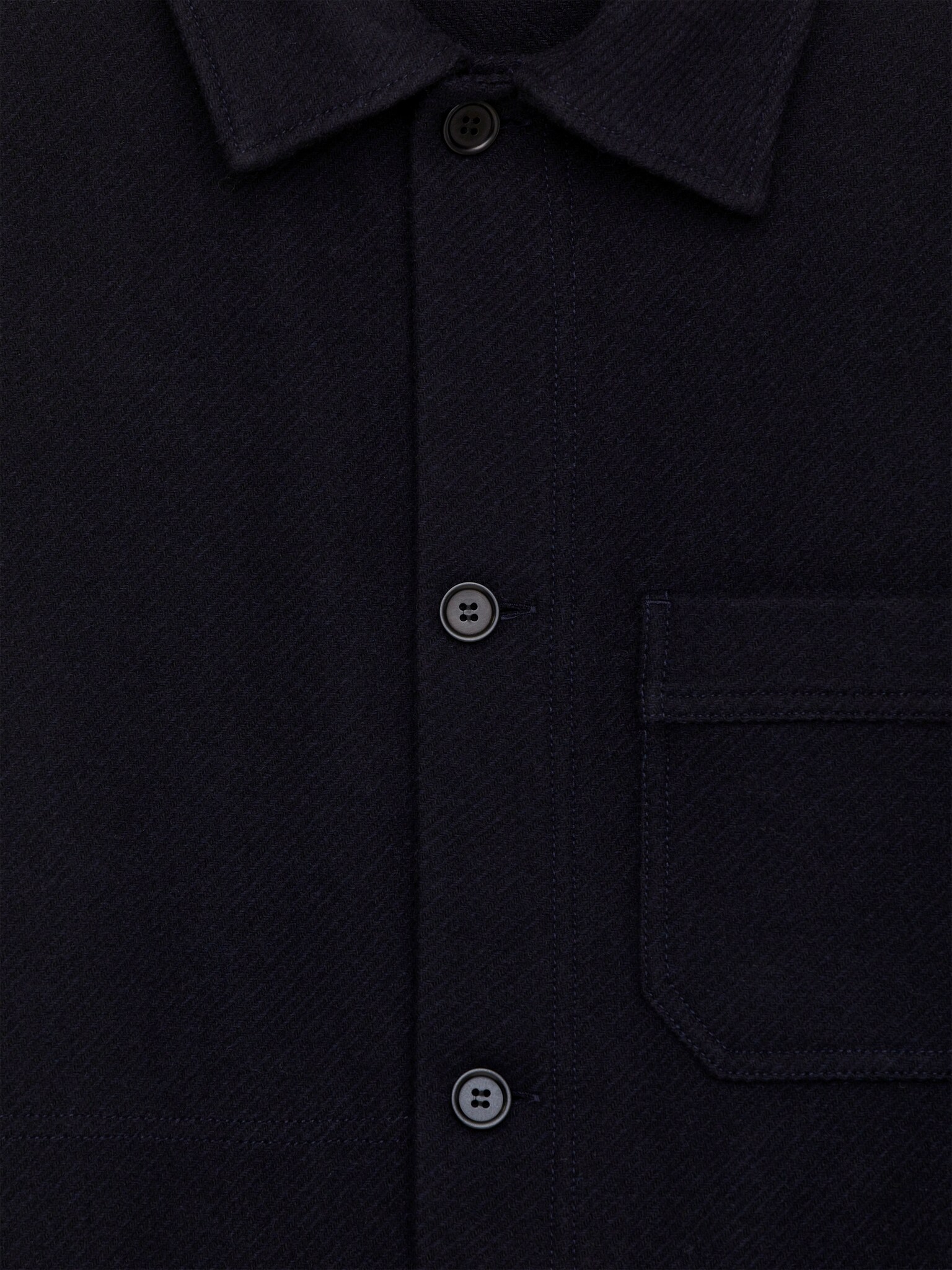 Surchemise en laine mélangée - Bleu foncé - 6