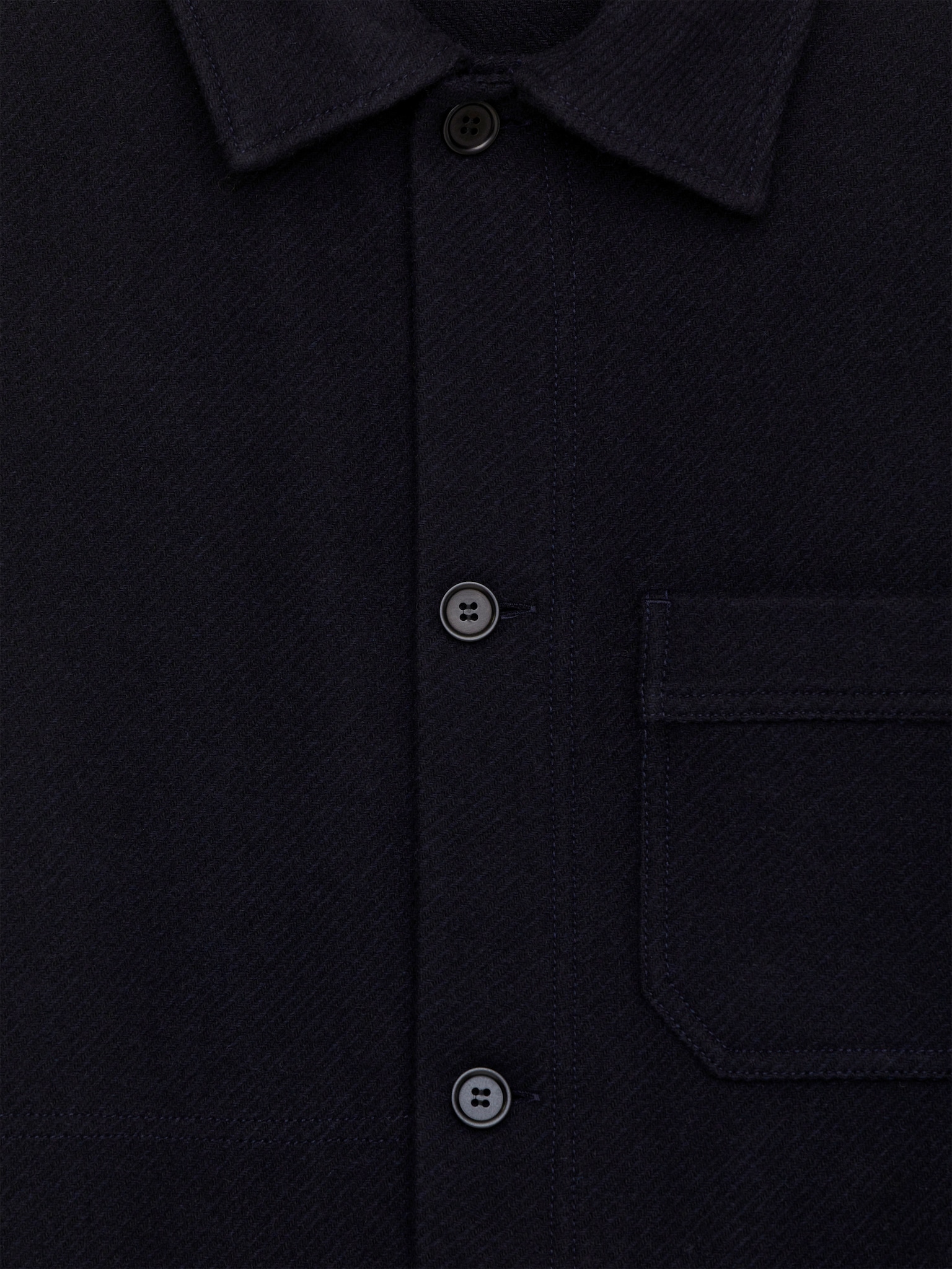 Surchemise en laine mélangée - Bleu foncé - 6
