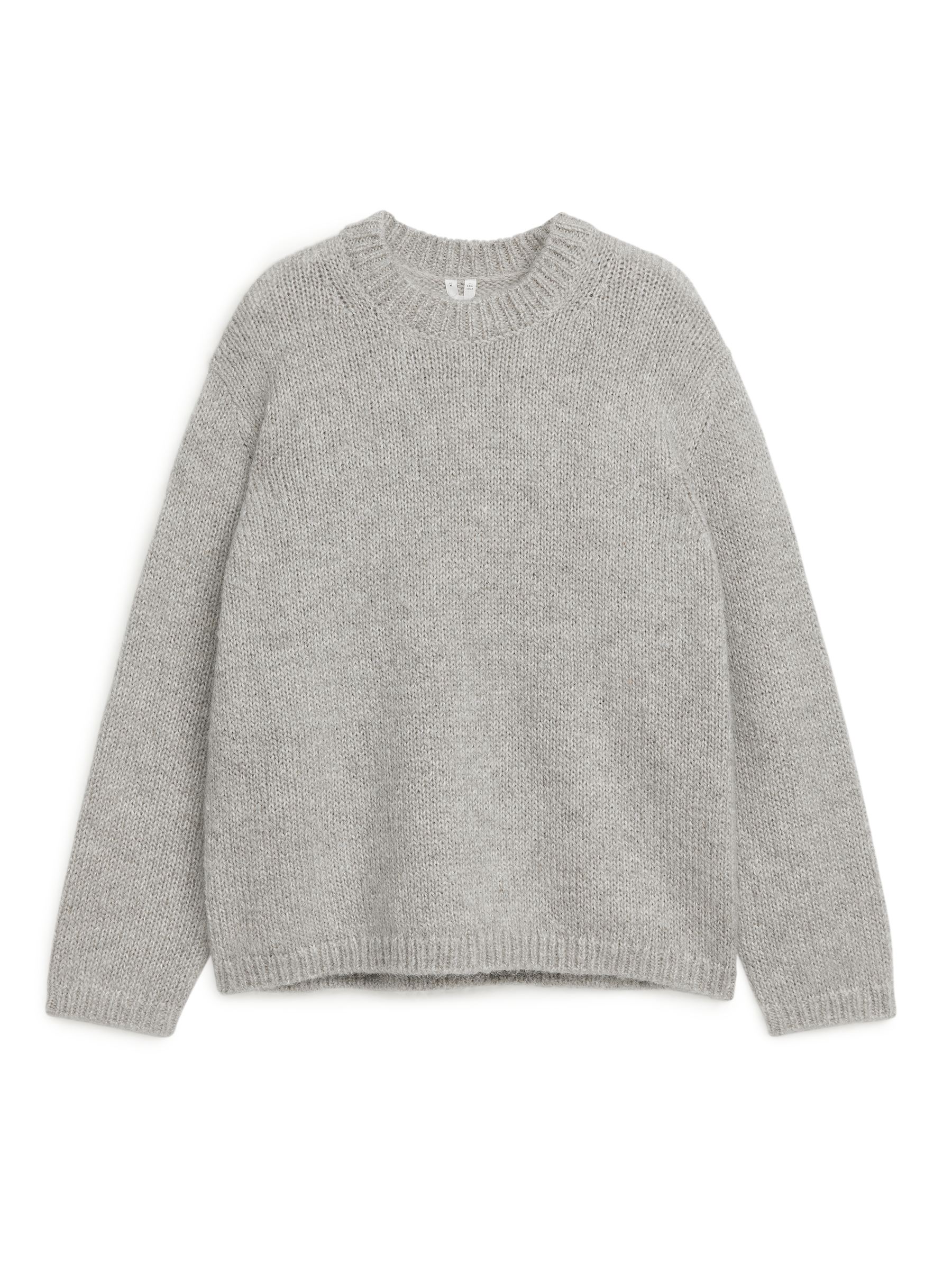 Knitted Mohair Jumper - Grey - Relaxed fit - Men - StillMedia/DescriptiveStillLife - 1
