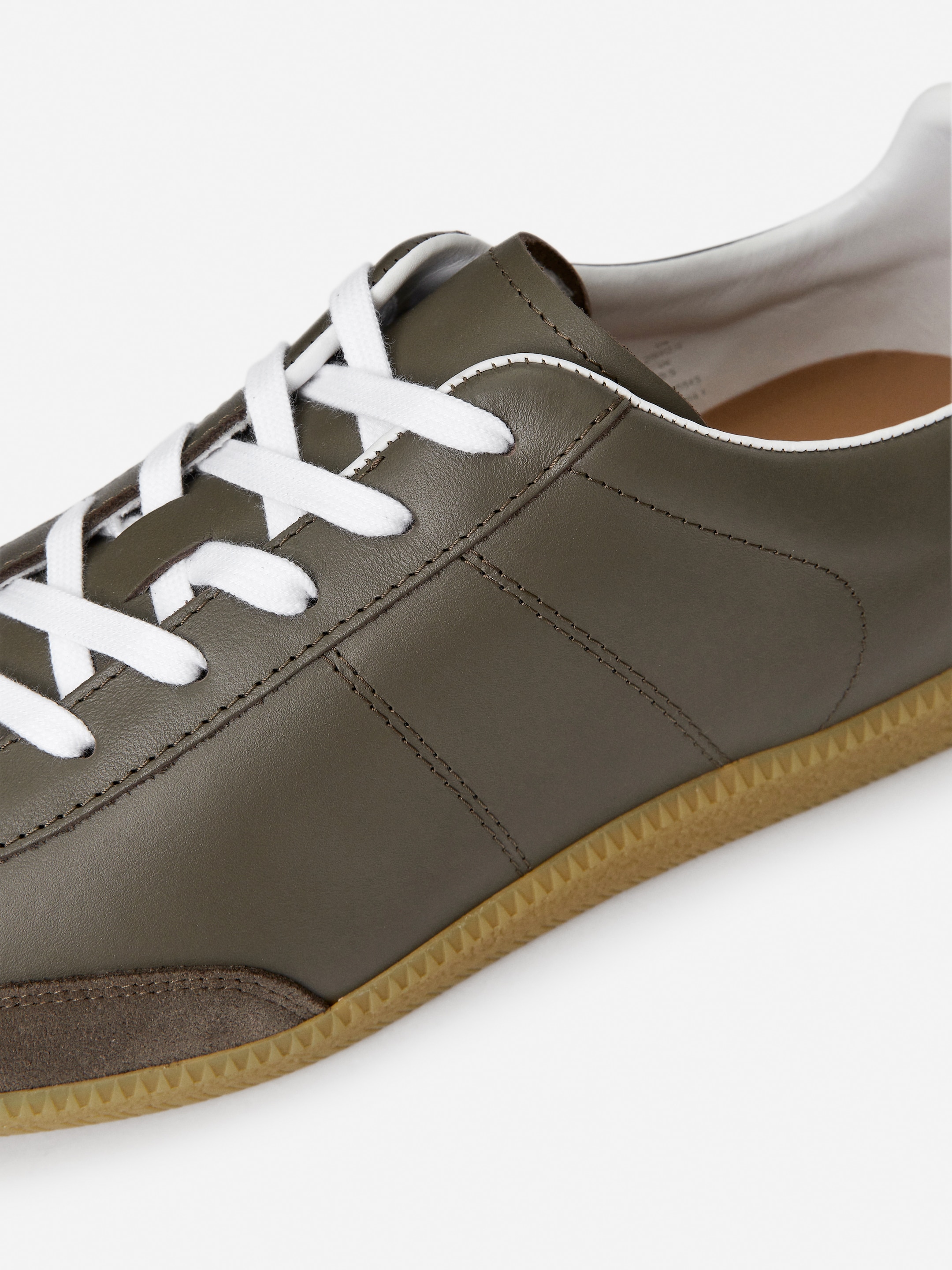 Leather Trainers - Khaki Green - Men - StillMedia/DescriptiveDetail - 2