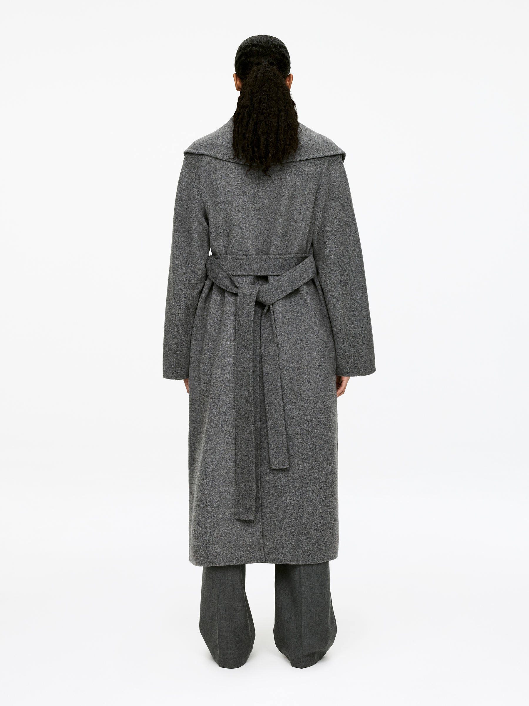 Shawl-Collar Coat - Grey - Regular fit - Women - StillMedia/Lookbook - 16