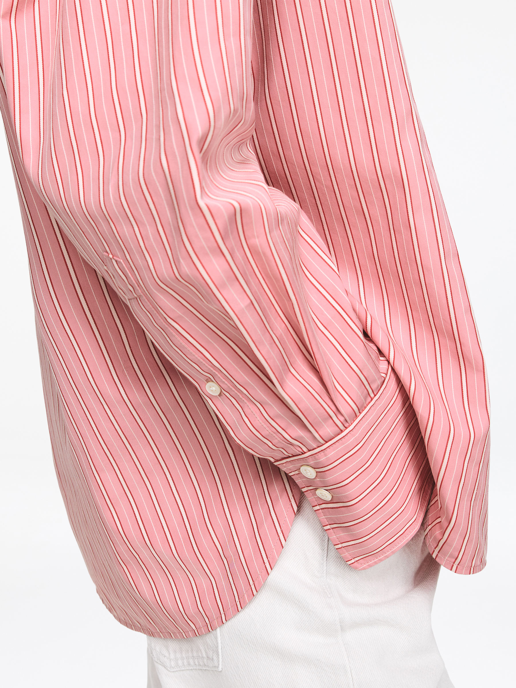 Cotton Shirt - Pink/White - Regular fit - Women - StillMedia/Lookbook - 6