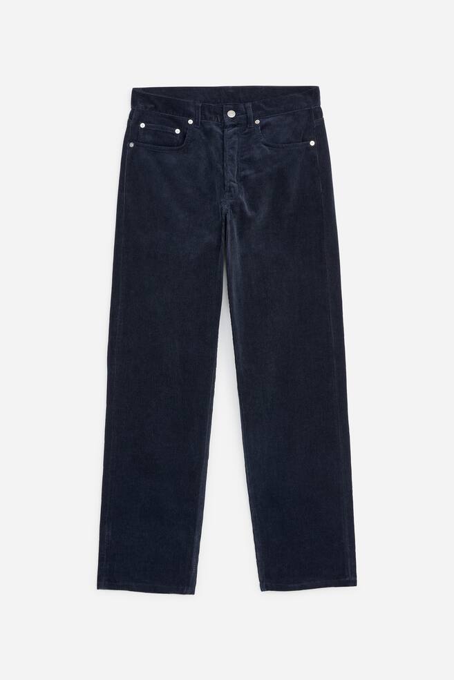 Pantalones de pana rectos OCEAN de corte amplio - Azul oscuro/Negro/Topo - 1