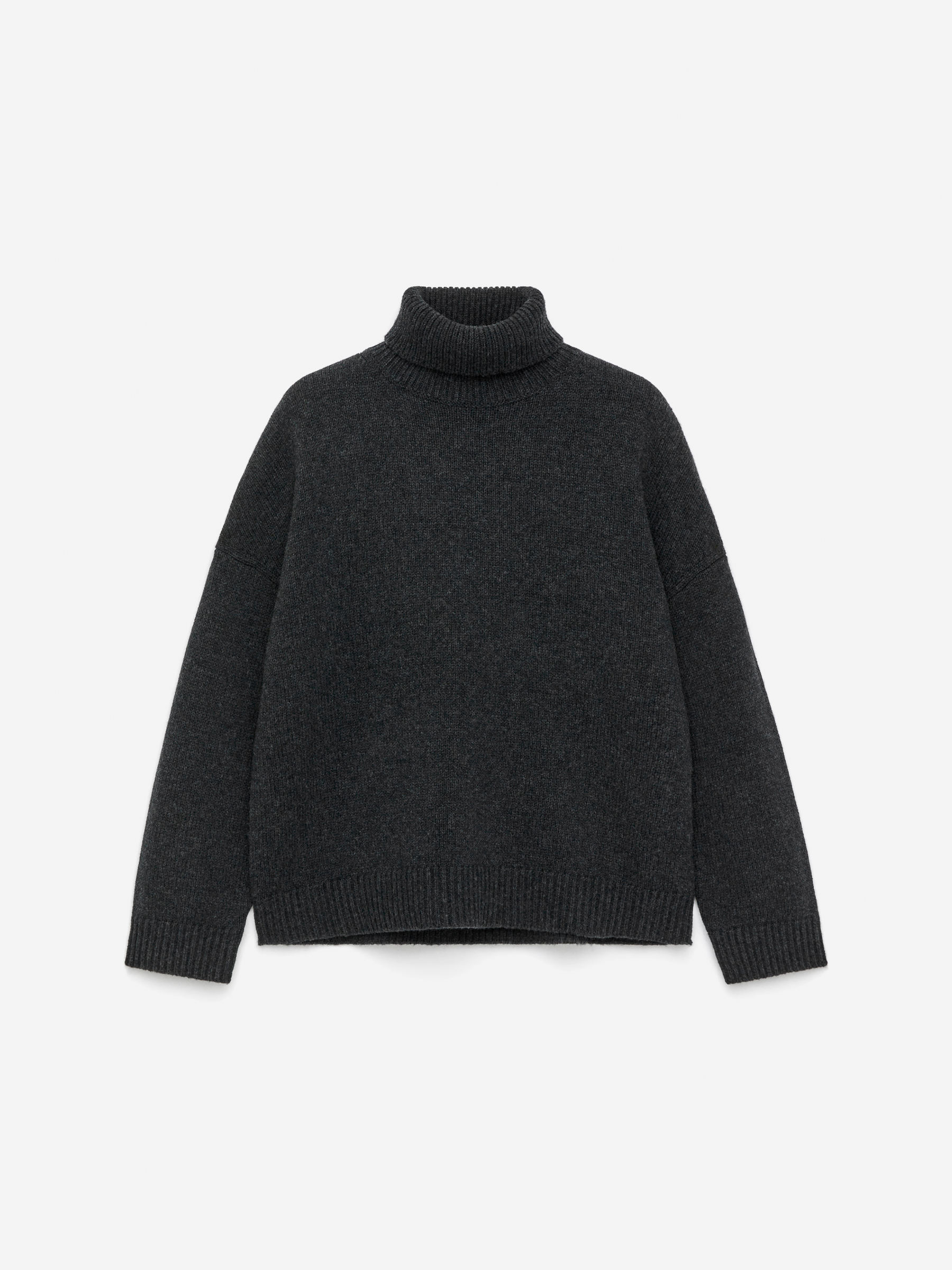 Wool Roll-Neck Jumper-#6E6E6E-16930