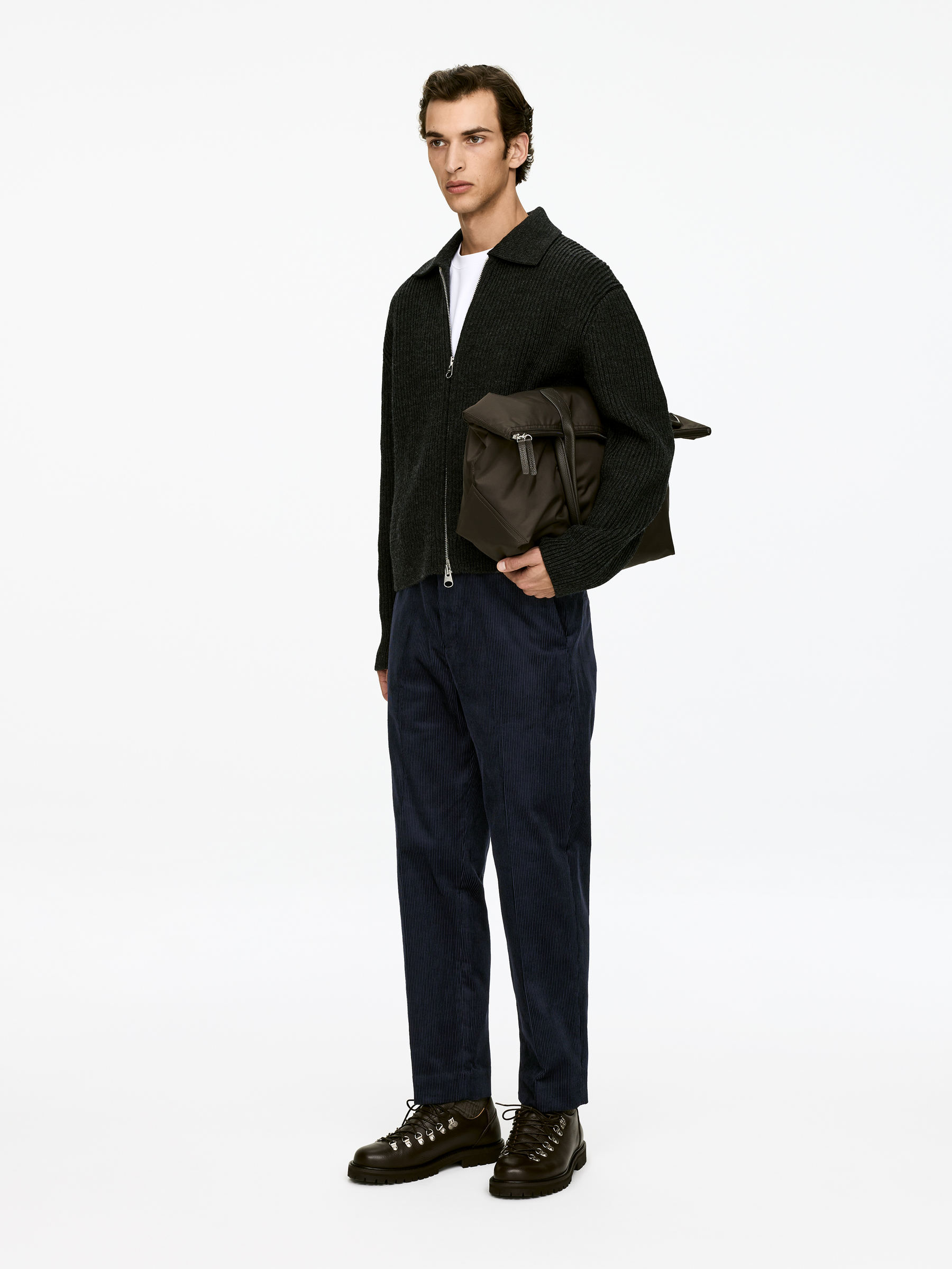 Corduroy Trousers - Dark Blue - Regular fit - Men - StillMedia/Lookbook - 9