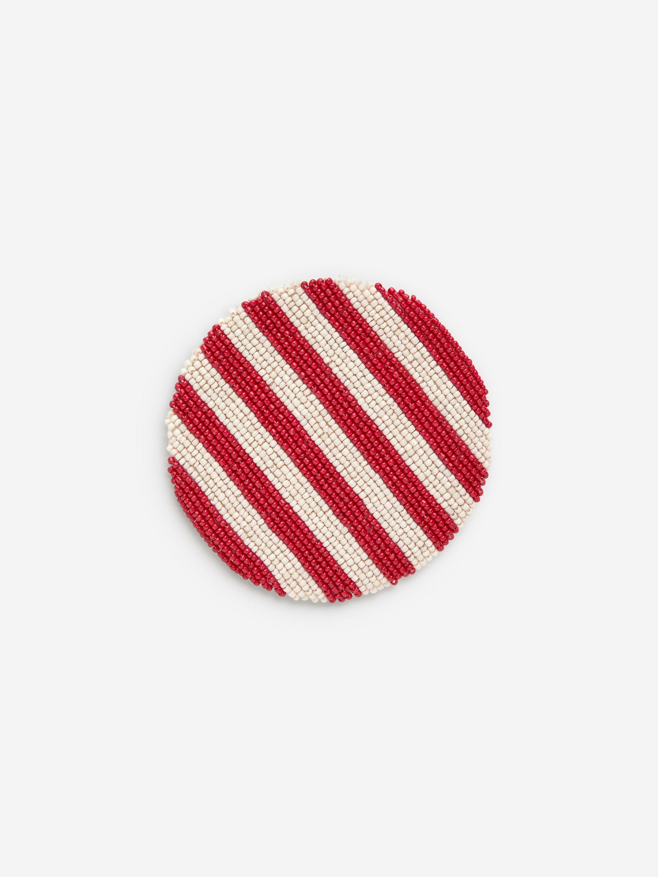Glass Bead Coaster - Red/White - Homeware - StillMedia/DescriptiveStillLife - 1