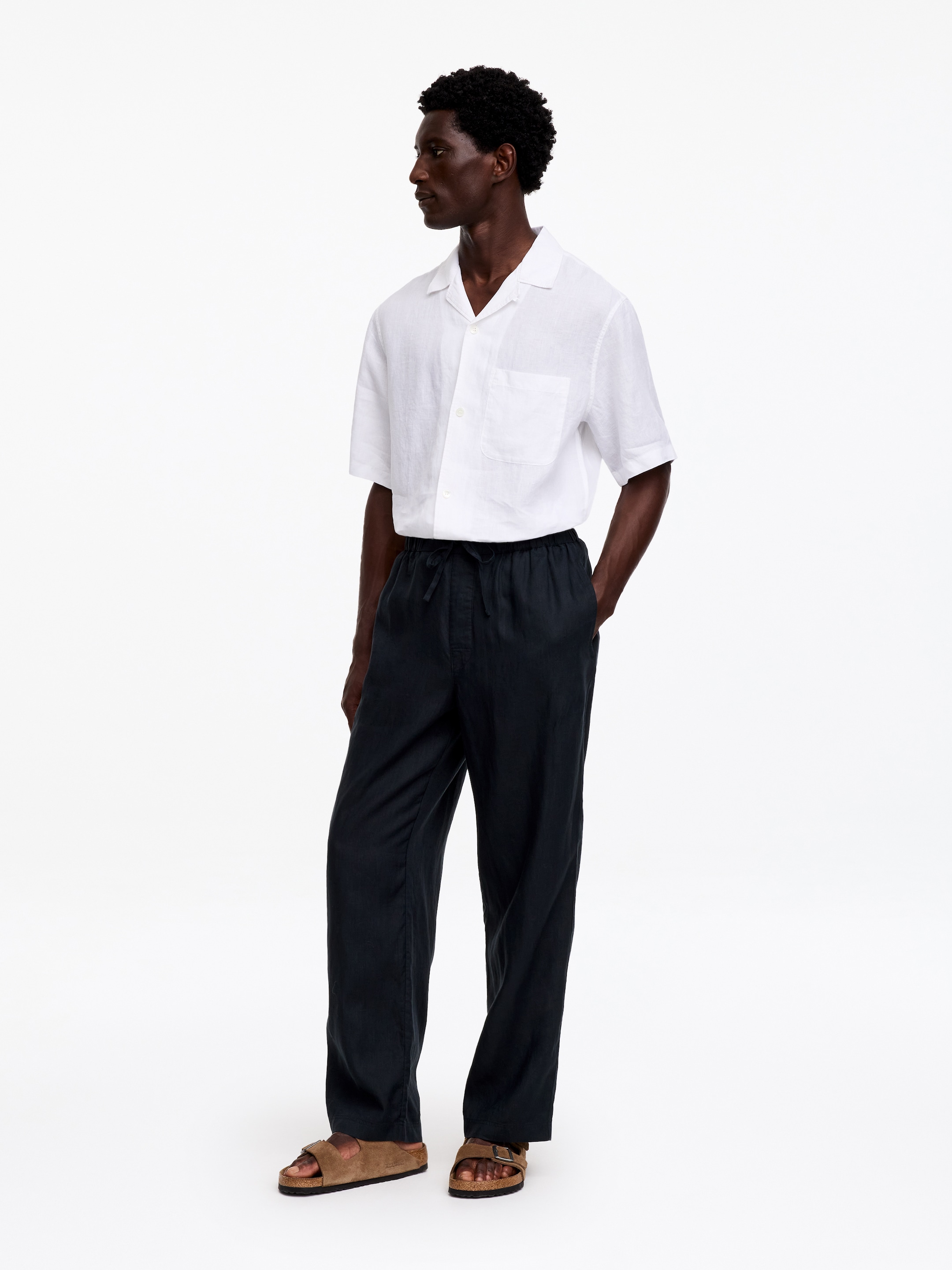 Lockere Leinenhose - Dunkelblau - Relaxed Fit - Men - StillMedia/Lookbook - 9